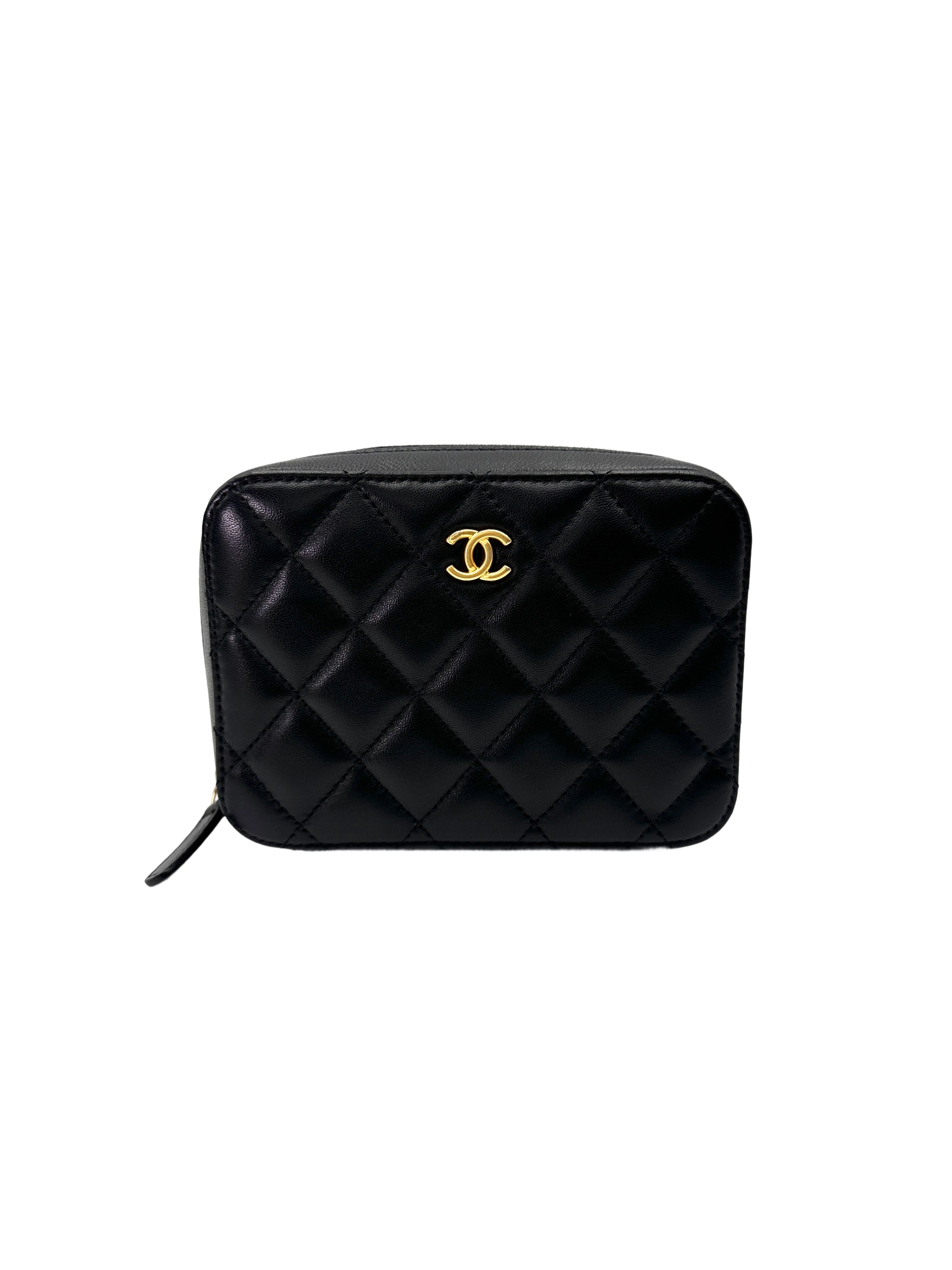 Chanel 22C Black Quilted Leather Camera Bag(31***74) IRIS225