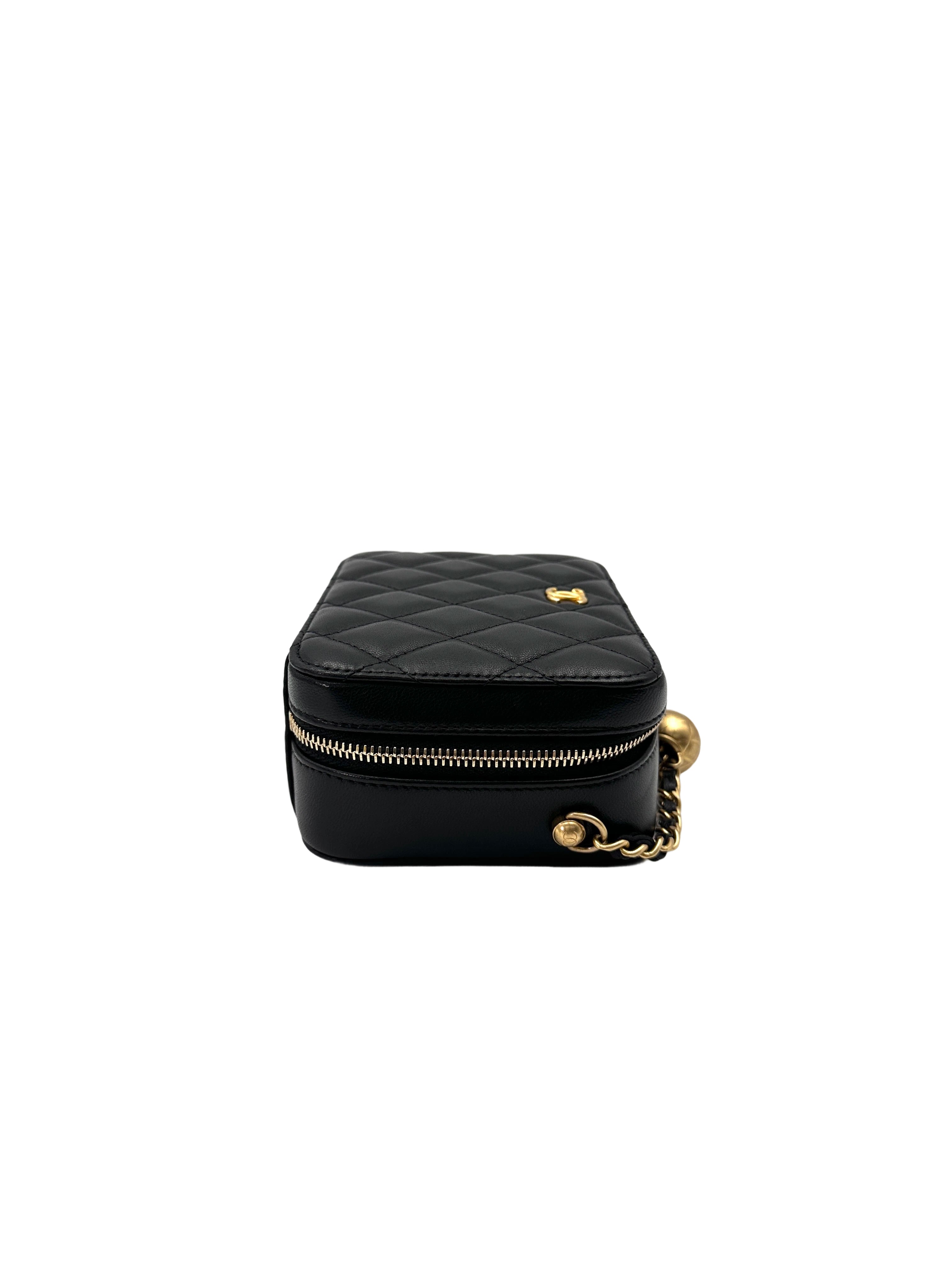 Chanel 22C Black Quilted Leather Camera Bag(31***74) IRIS225