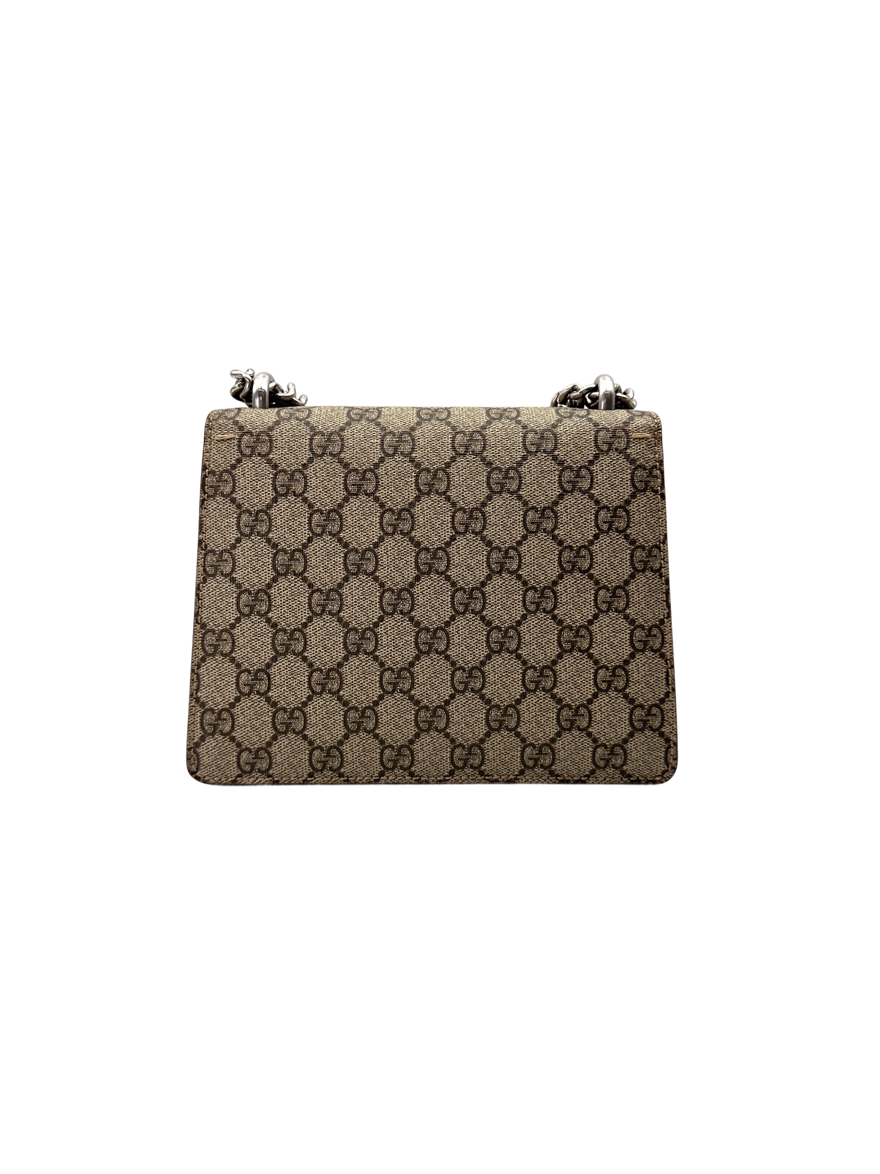 Gucci Dionysus GG Supreme Canvas Small Size Shoulder Bag With Red Trim GG1012
