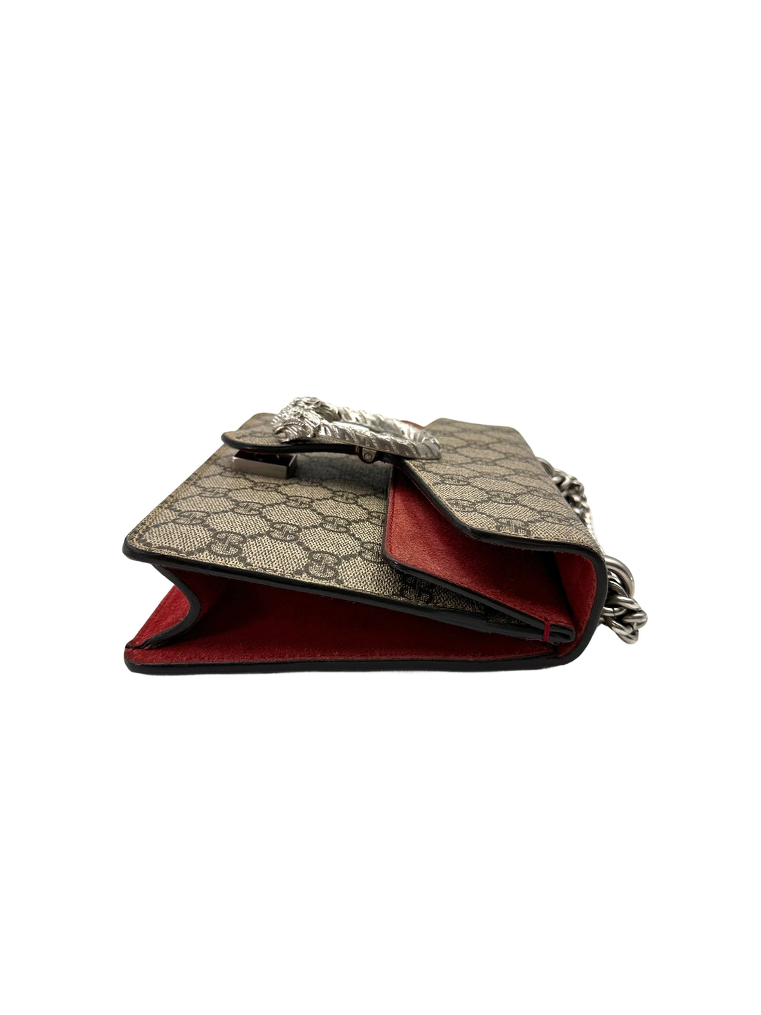 Gucci Dionysus GG Supreme Canvas Small Size Shoulder Bag With Red Trim GG1012
