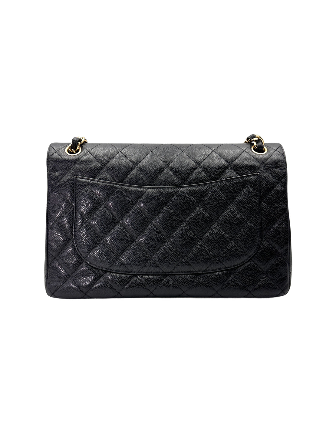 Chanel Classic Flap Black Quilted Lambskin Jumbo Shoulder Bag With Gold Buckle(16***65) CC1977