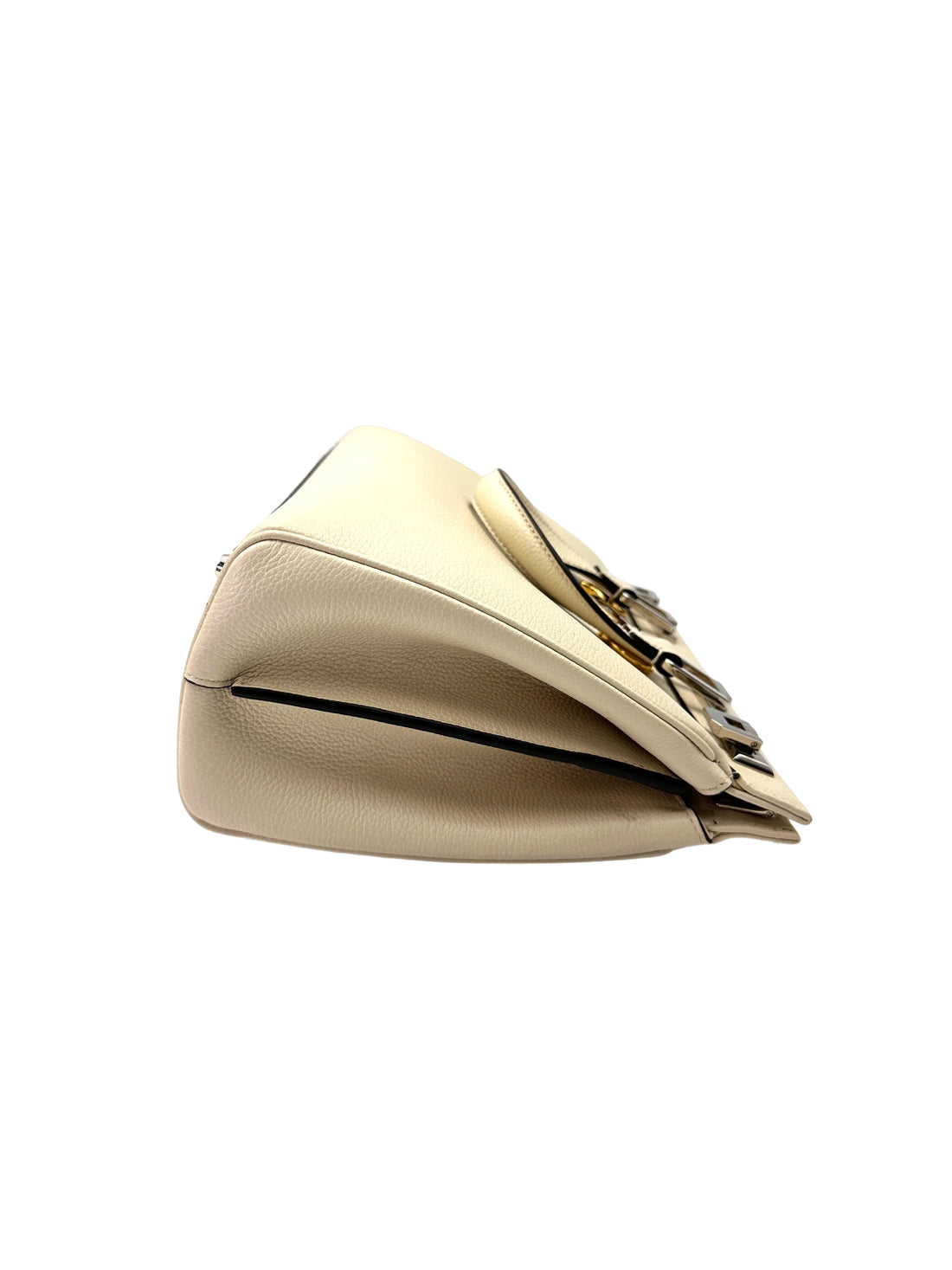 Gucci Zumi White Leather Handle Bag GG1013