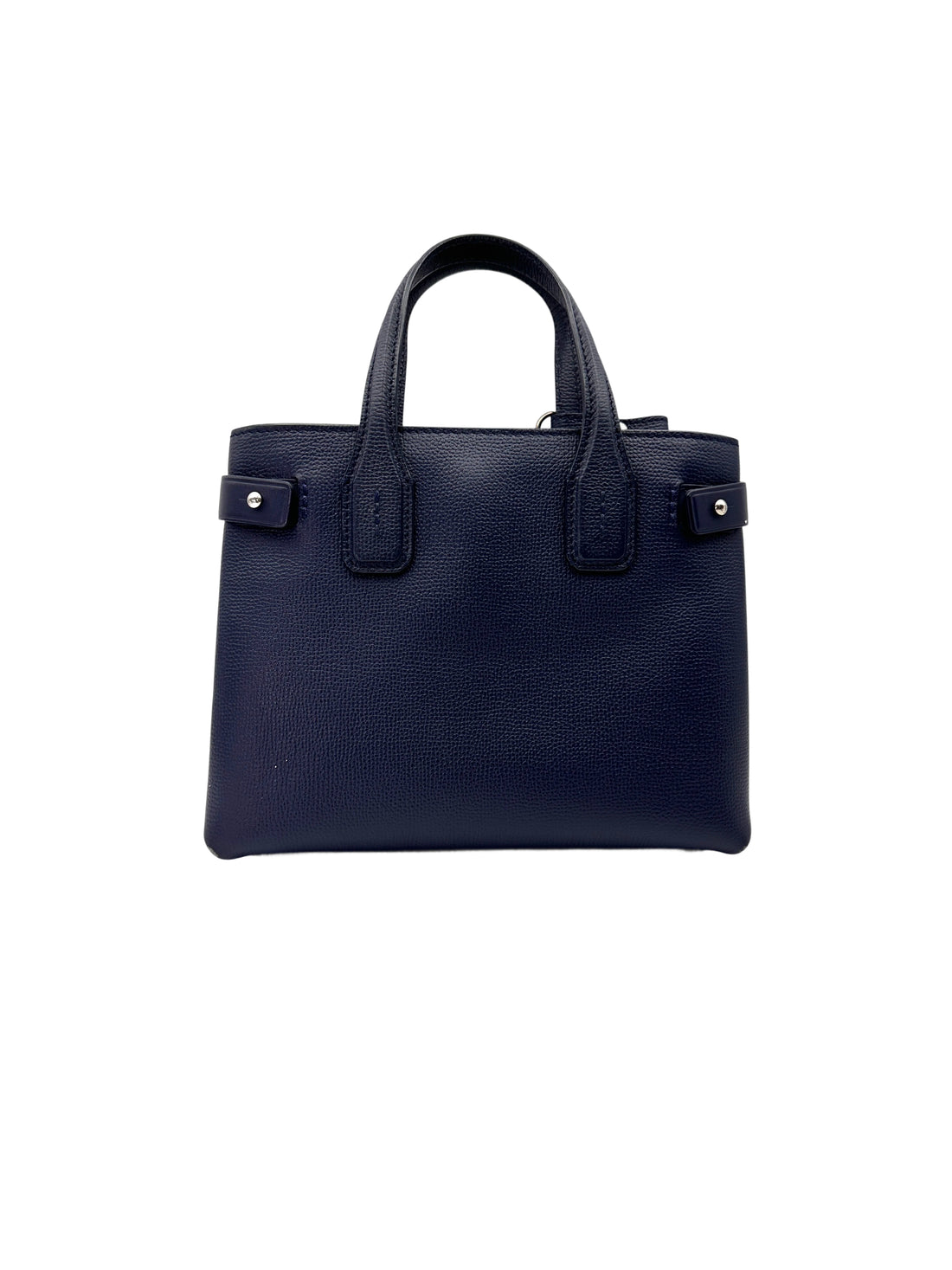 Burberry The Banner Navy Leather Handle Bag BR55