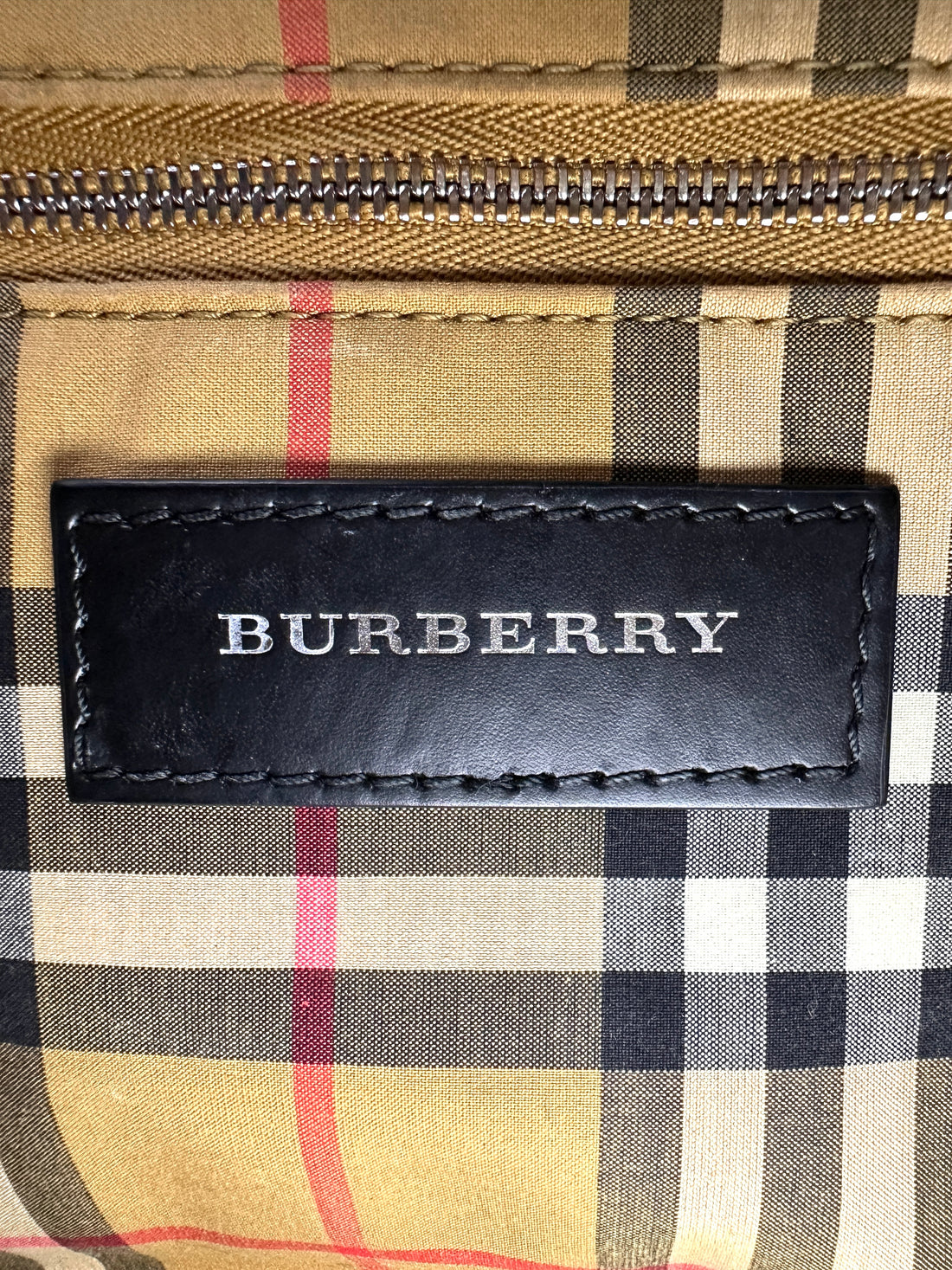 Burberry The Banner Navy Leather Handle Bag BR55