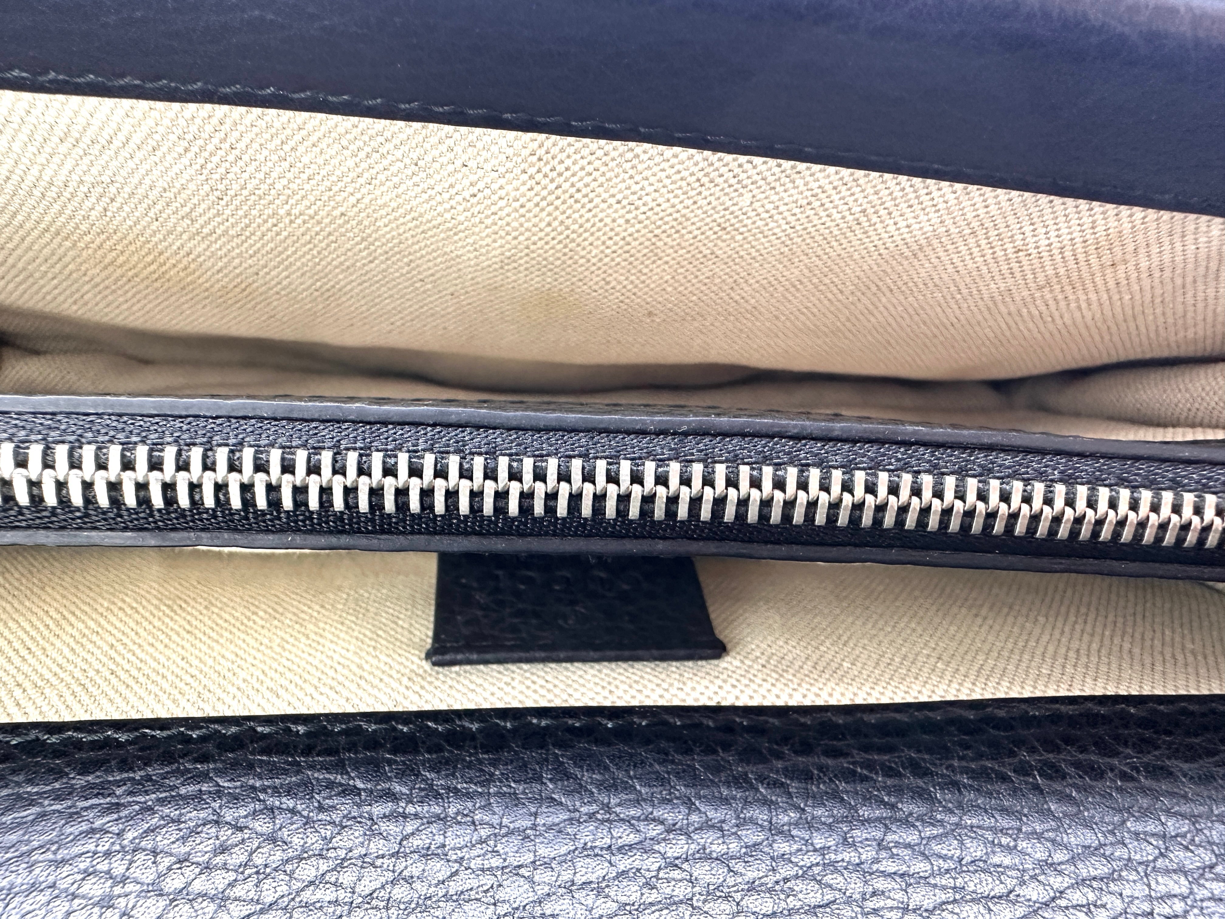 Gucci Dionysus Black Leather Shoulder Bag GG1033