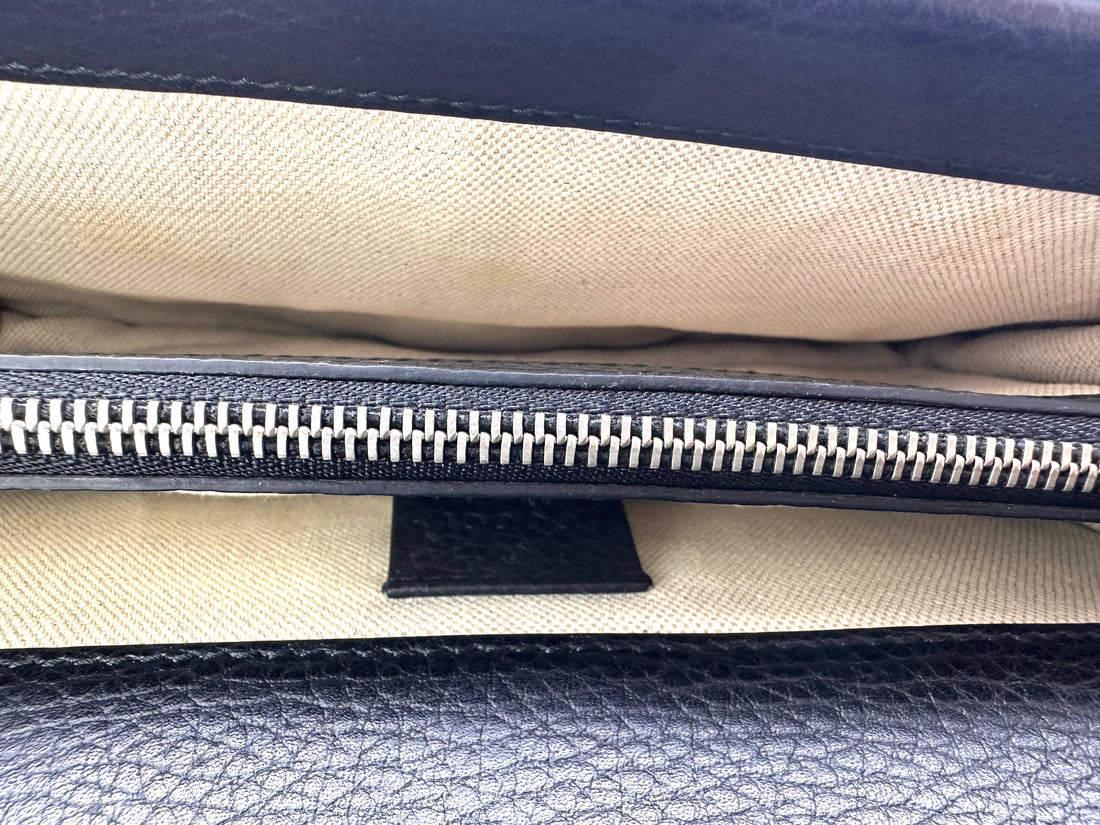 Gucci Dionysus Black Leather Shoulder Bag GG1033