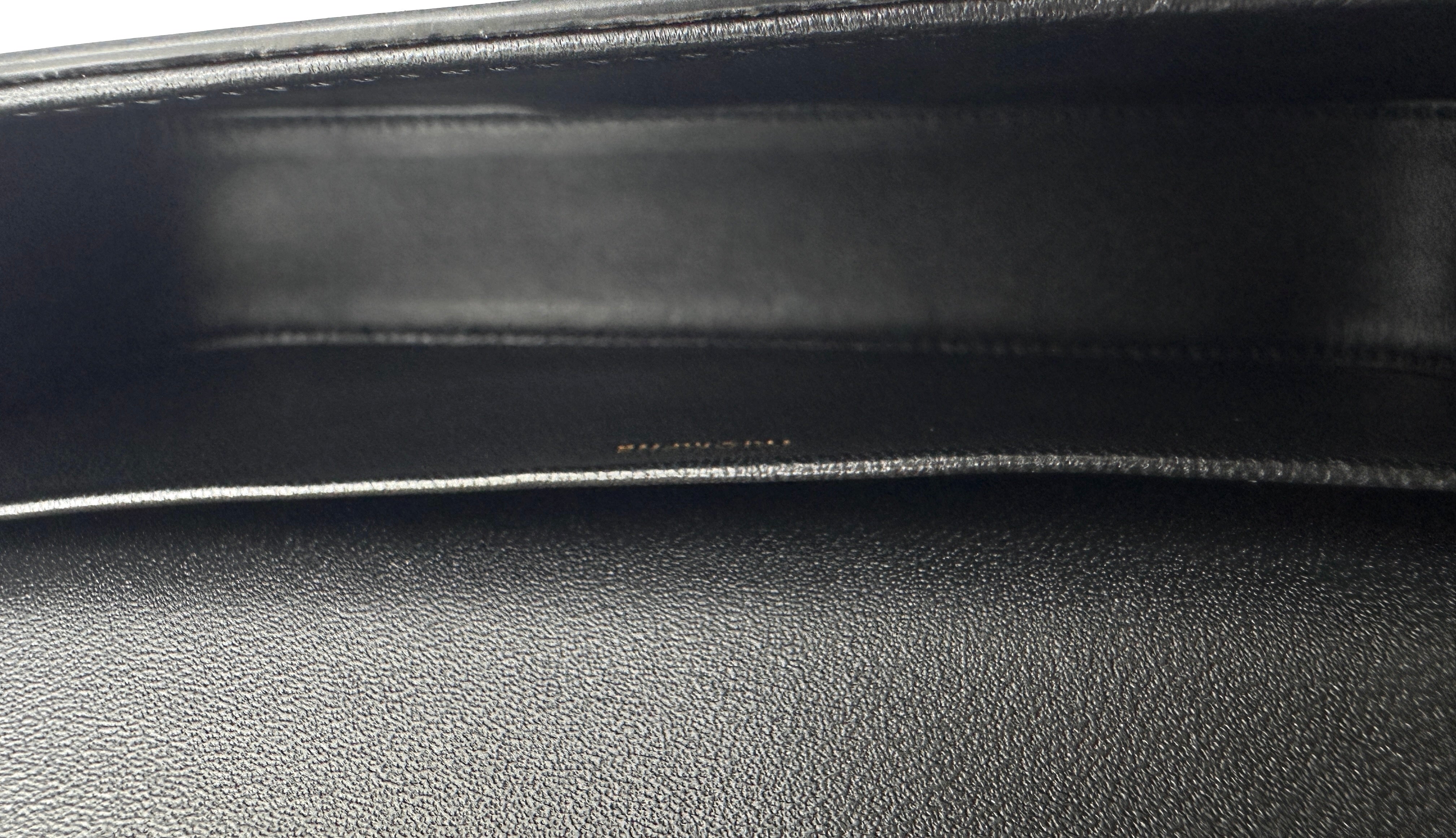 Celine Claude Triomphe Black Leather Shoulder Bag CES