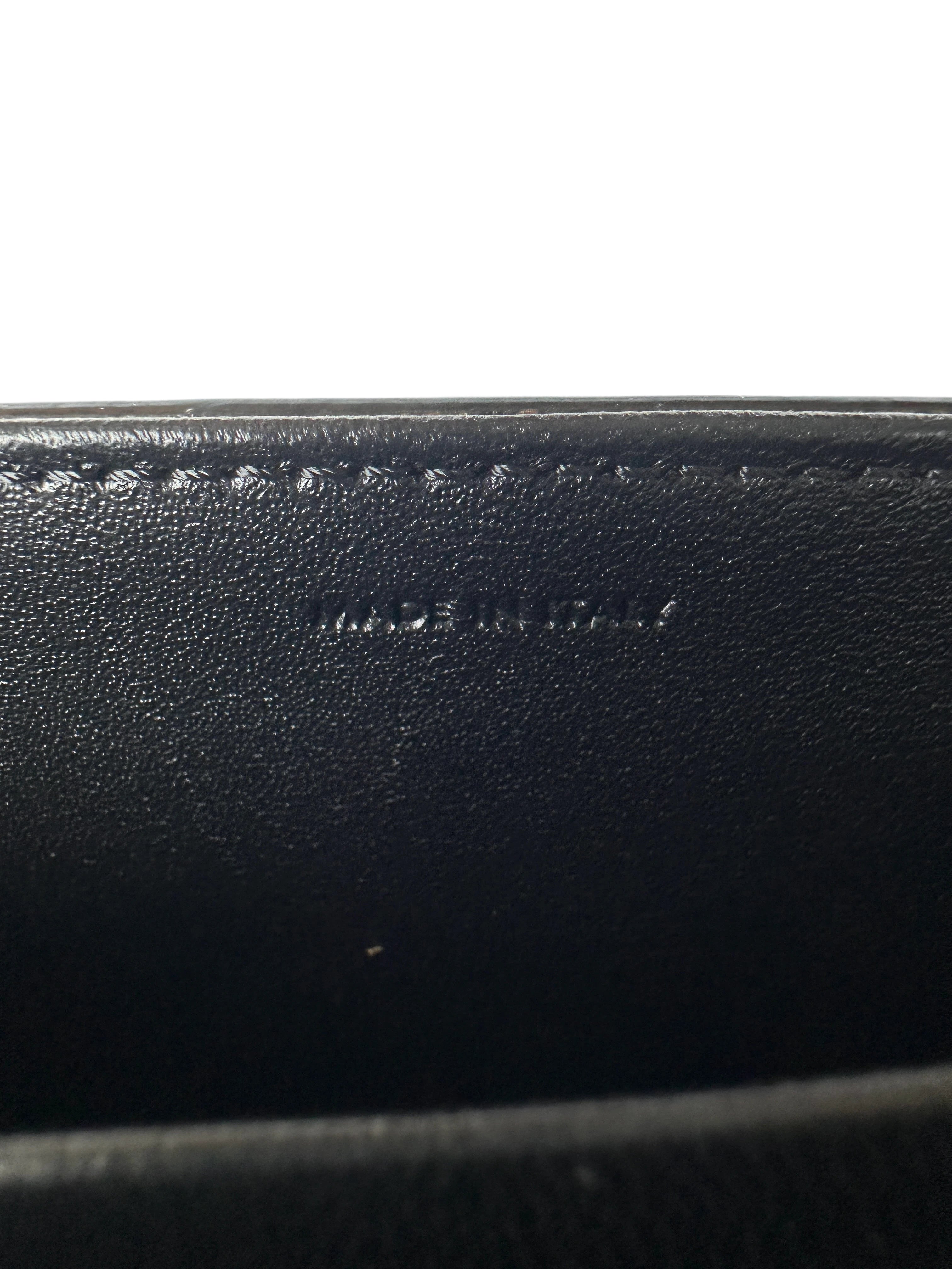 Celine Claude Triomphe Black Leather Shoulder Bag CES