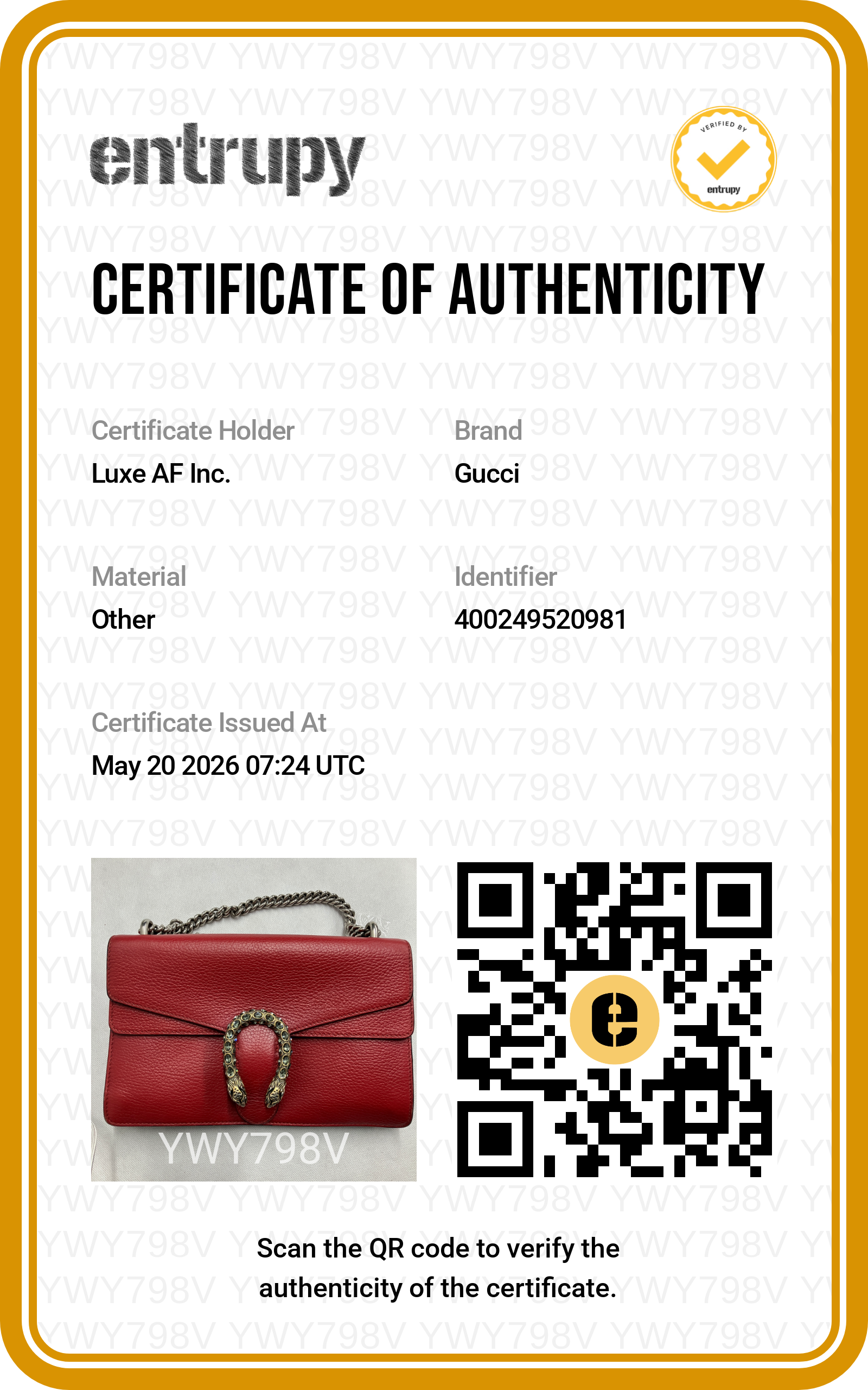 Gucci Dionysus Red Leather Medium Size Shoulder Bag GG1101