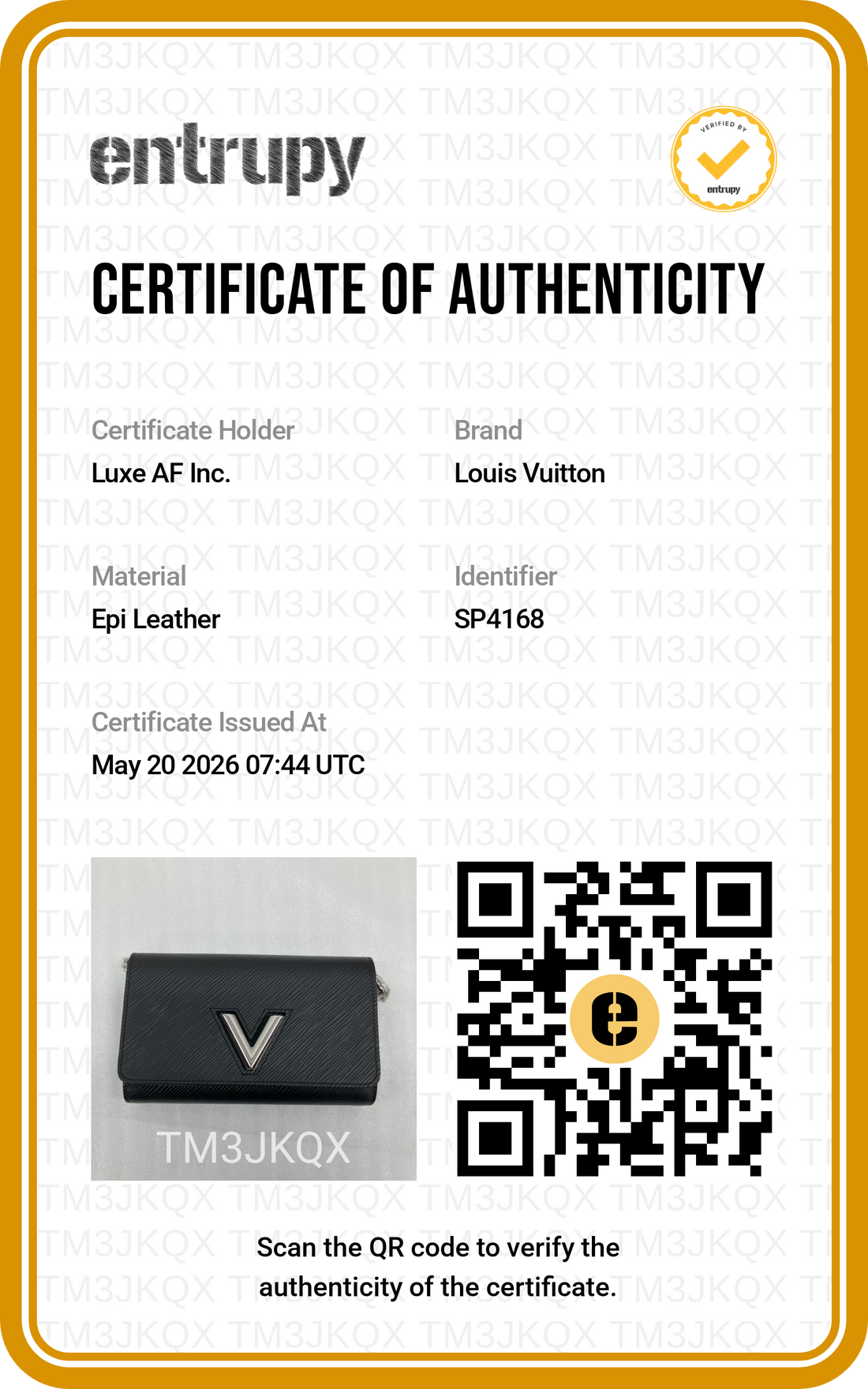 Louis Vuitton Twist Black Epi Leather Shoulder Bag LV2761