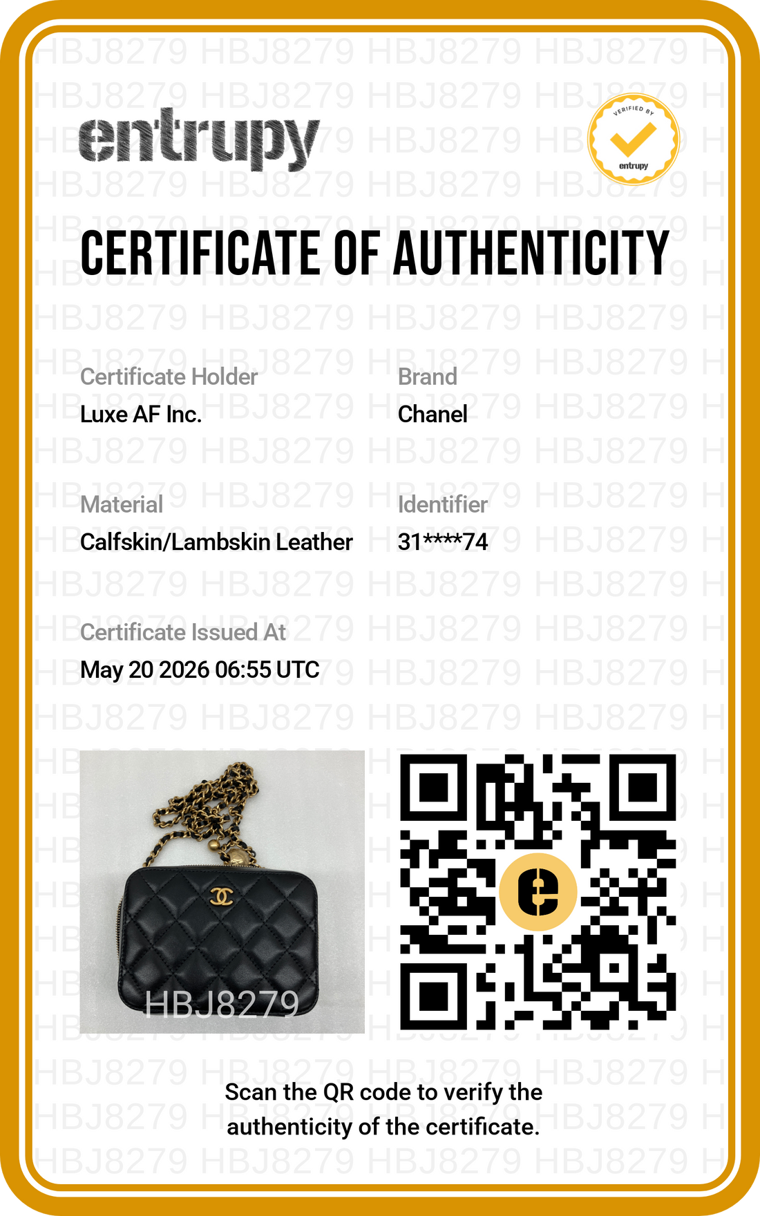 Chanel 22C Black Quilted Leather Camera Bag(31***74) IRIS225