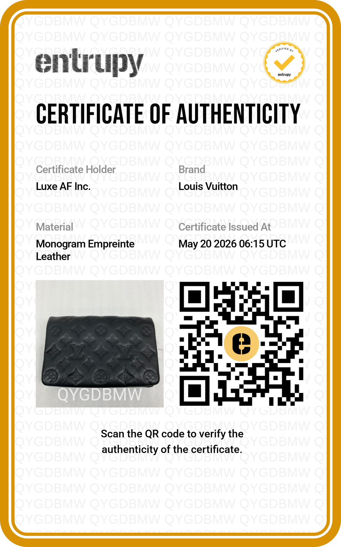 Louis Vuitton Coussin Black Monogram Embossed Leather Wallet On Chain LV2753