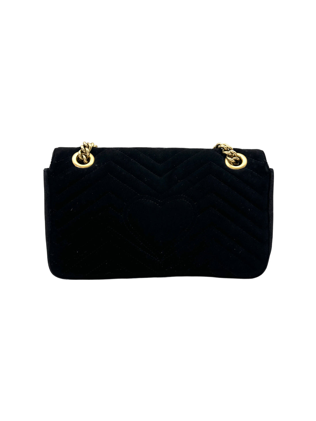 Gucci GG Marmont Black Velvet Shoulder Bag GG1030