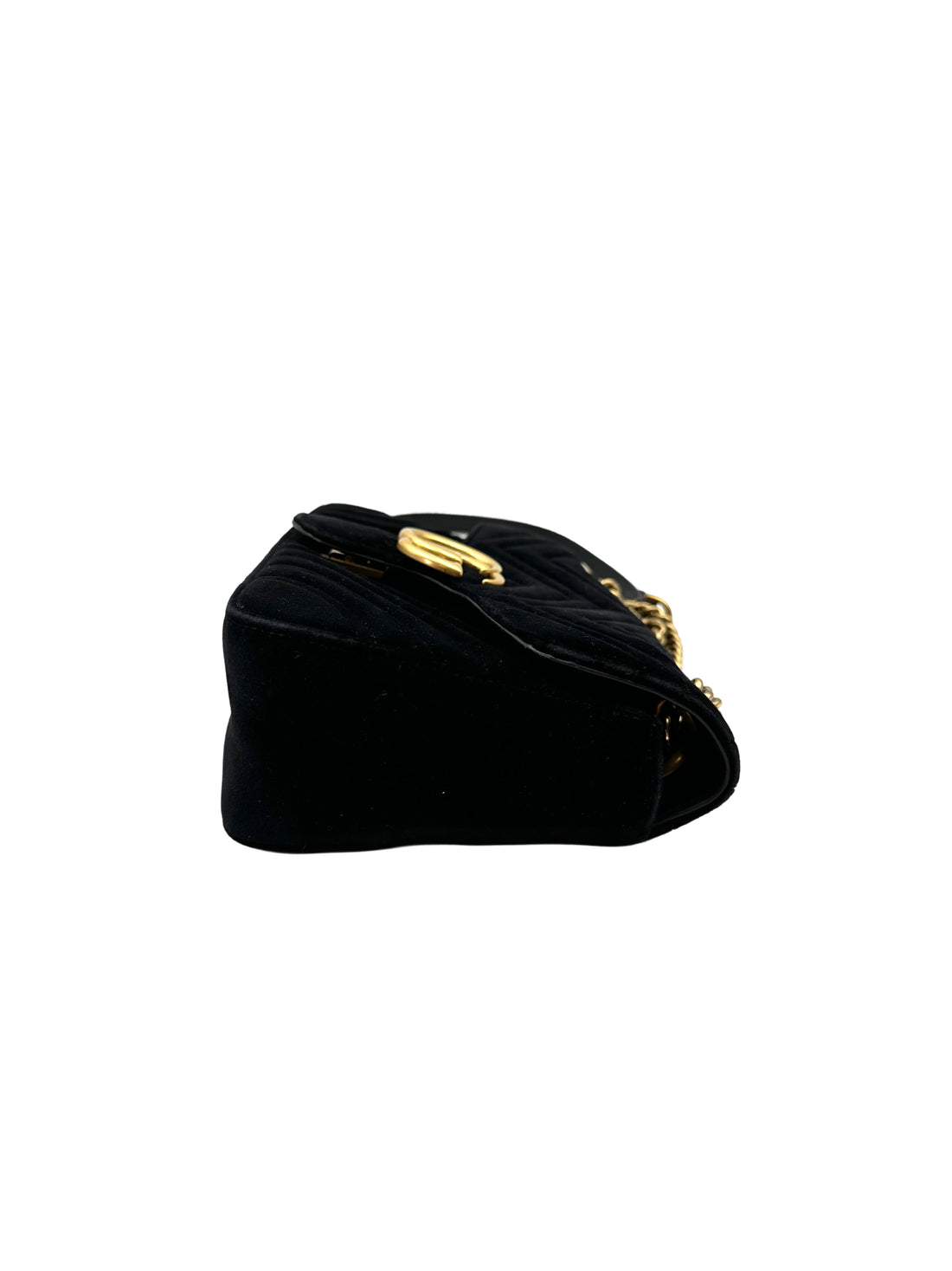 Gucci GG Marmont Black Velvet Shoulder Bag GG1030