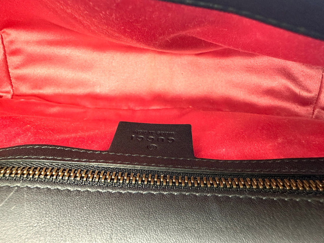 Gucci GG Marmont Black Velvet Shoulder Bag GG1030
