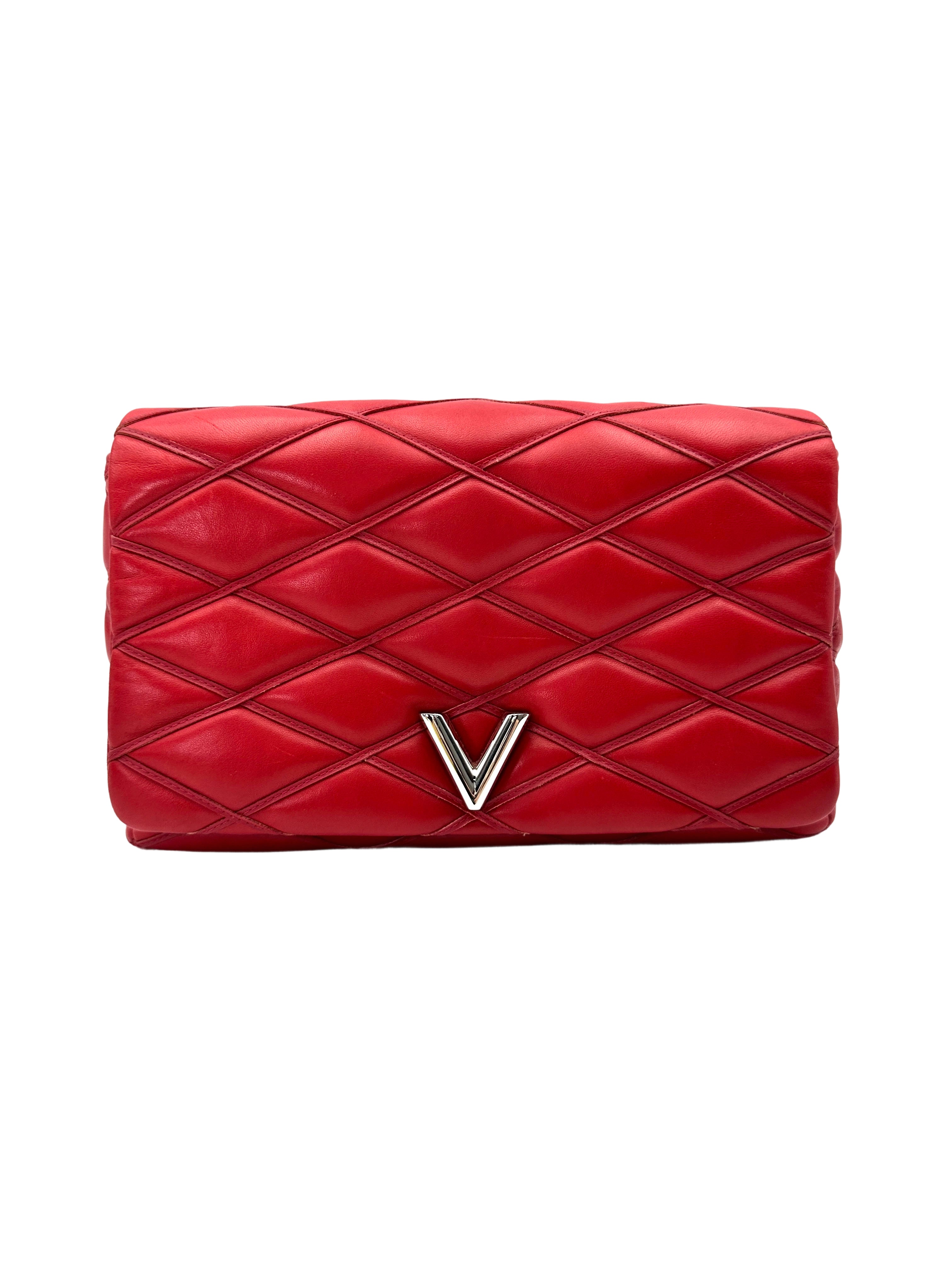 Louis Vuitton GO-14 Red Malletage Quilted Leather Shoulder Bag LV2762
