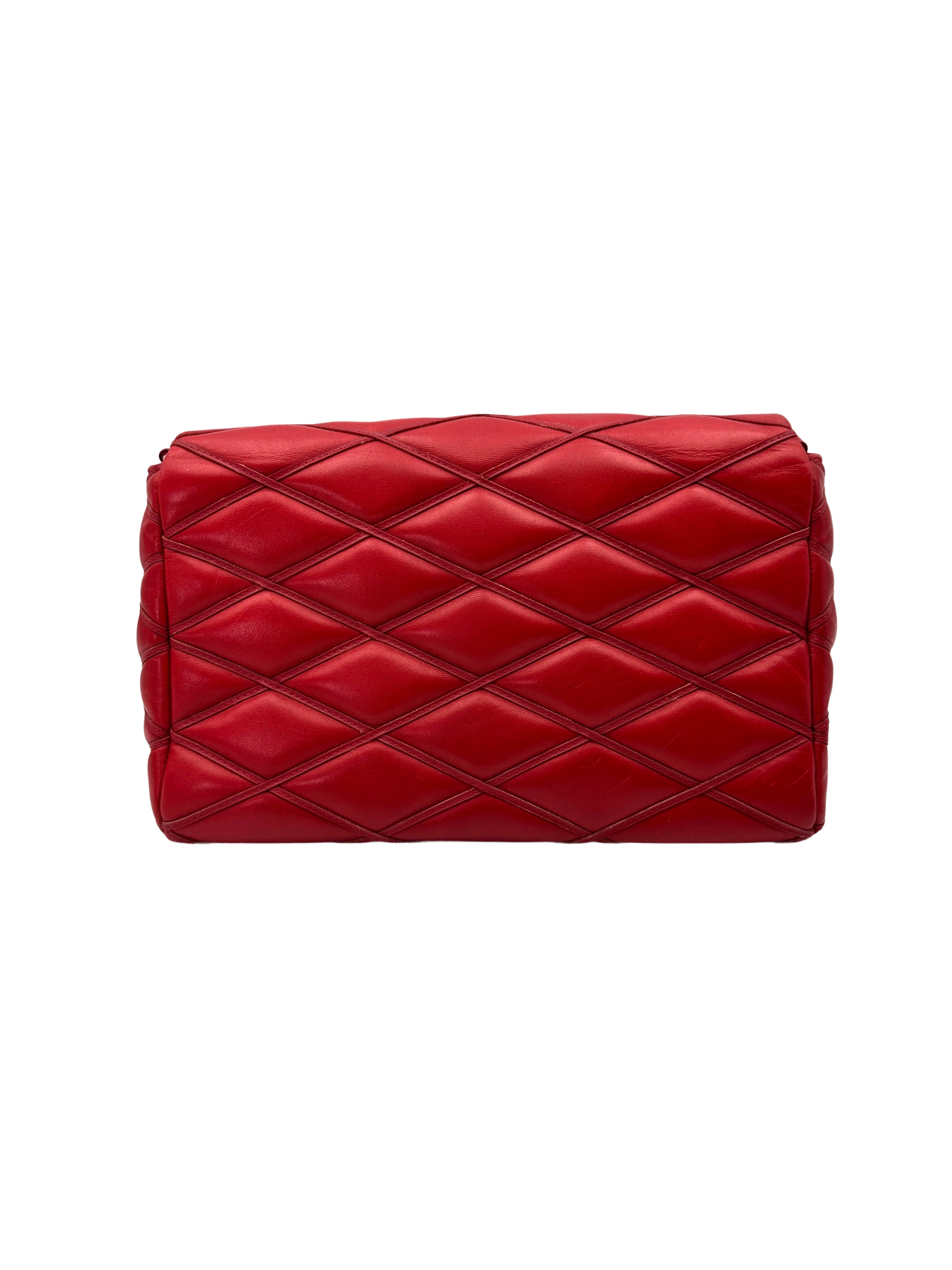 Louis Vuitton GO-14 Red Malletage Quilted Leather Shoulder Bag LV2762