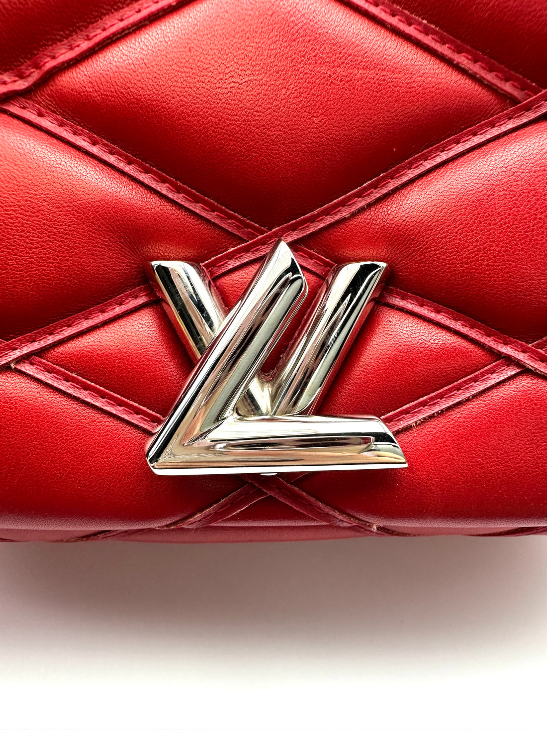 Louis Vuitton GO-14 Red Malletage Quilted Leather Shoulder Bag LV2762