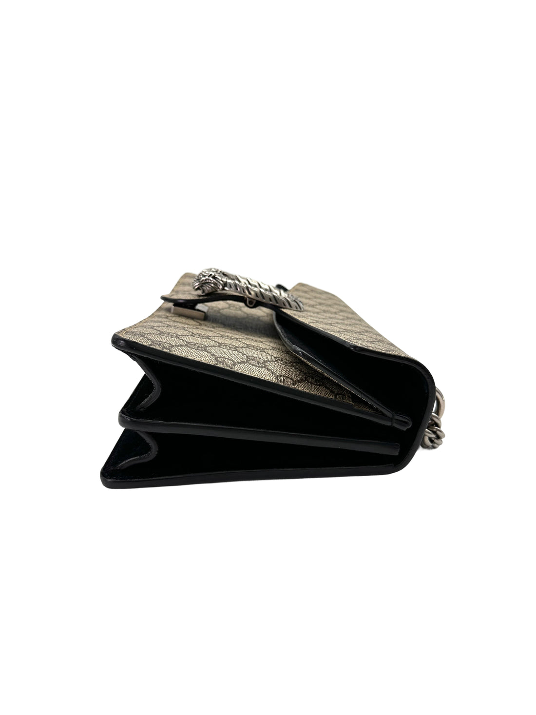 Gucci Dionysus GG Supreme Canvas Medium Size Shoulder Bag With Black Tirm GG1031