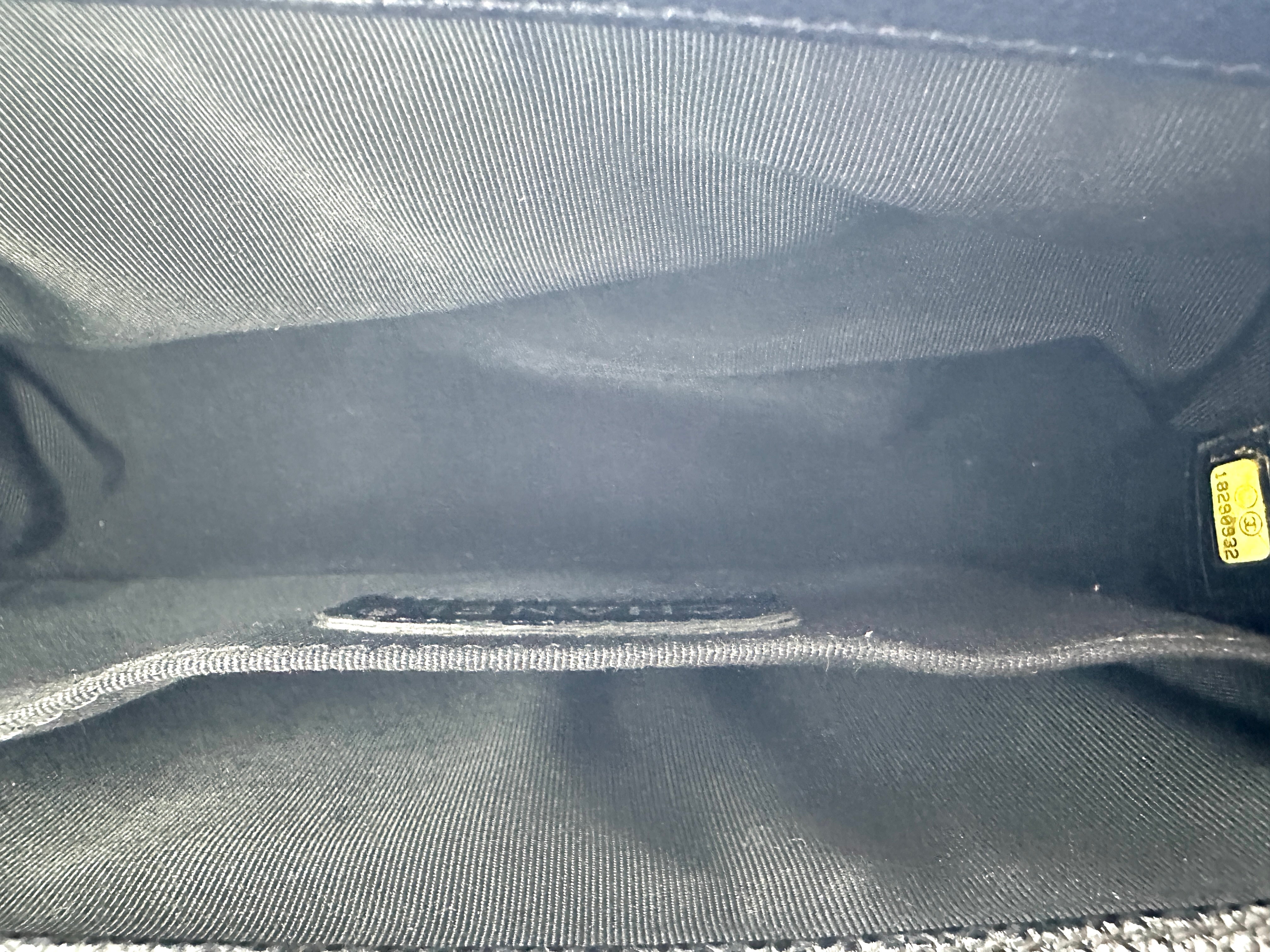 Chanel LeBoy Black Quilted Leather Flap Bag With Silver Buckle(18***32) CC1983