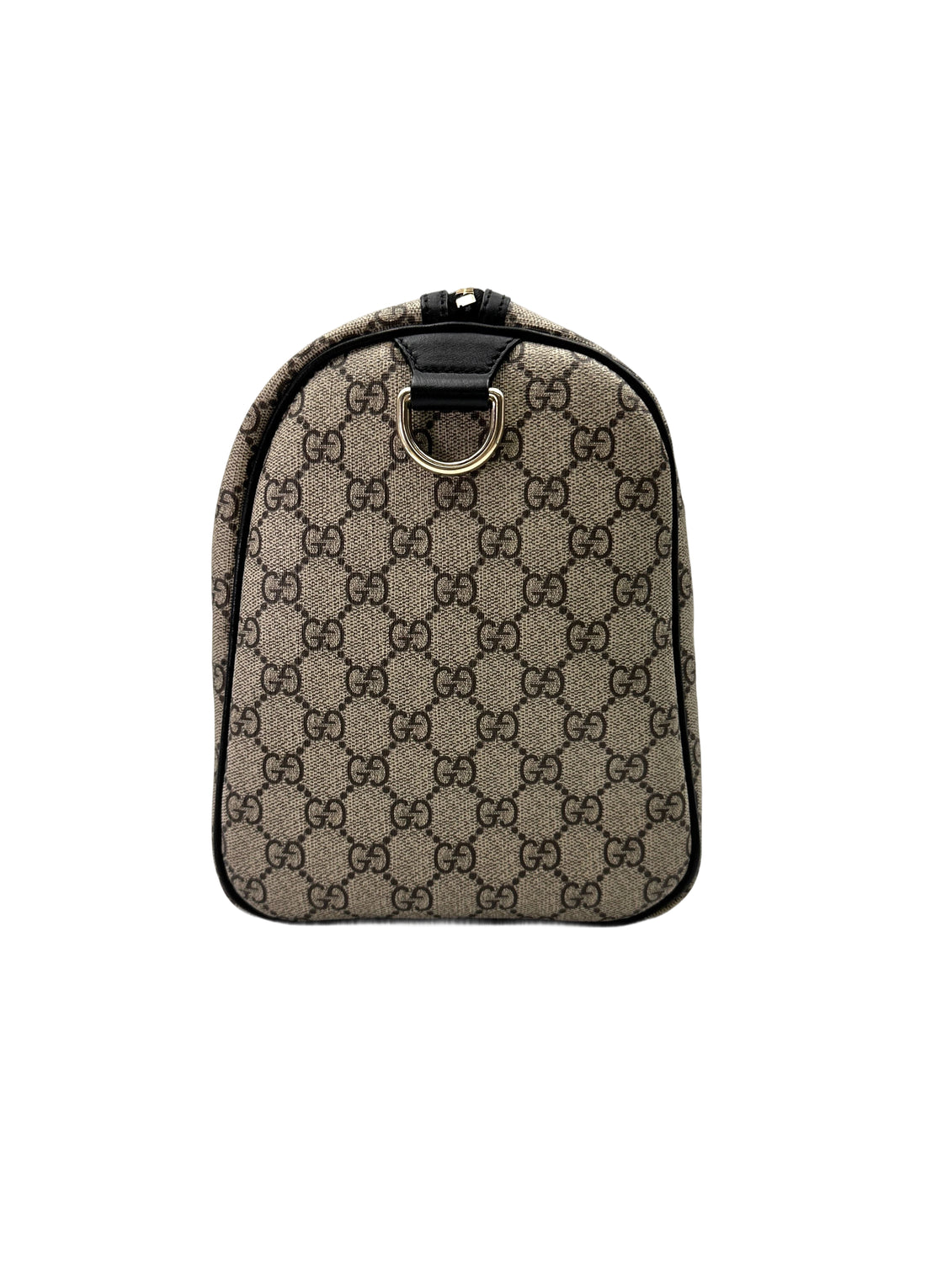 Gucci GG Canvas Boston Bag With Black Stripe GG1025