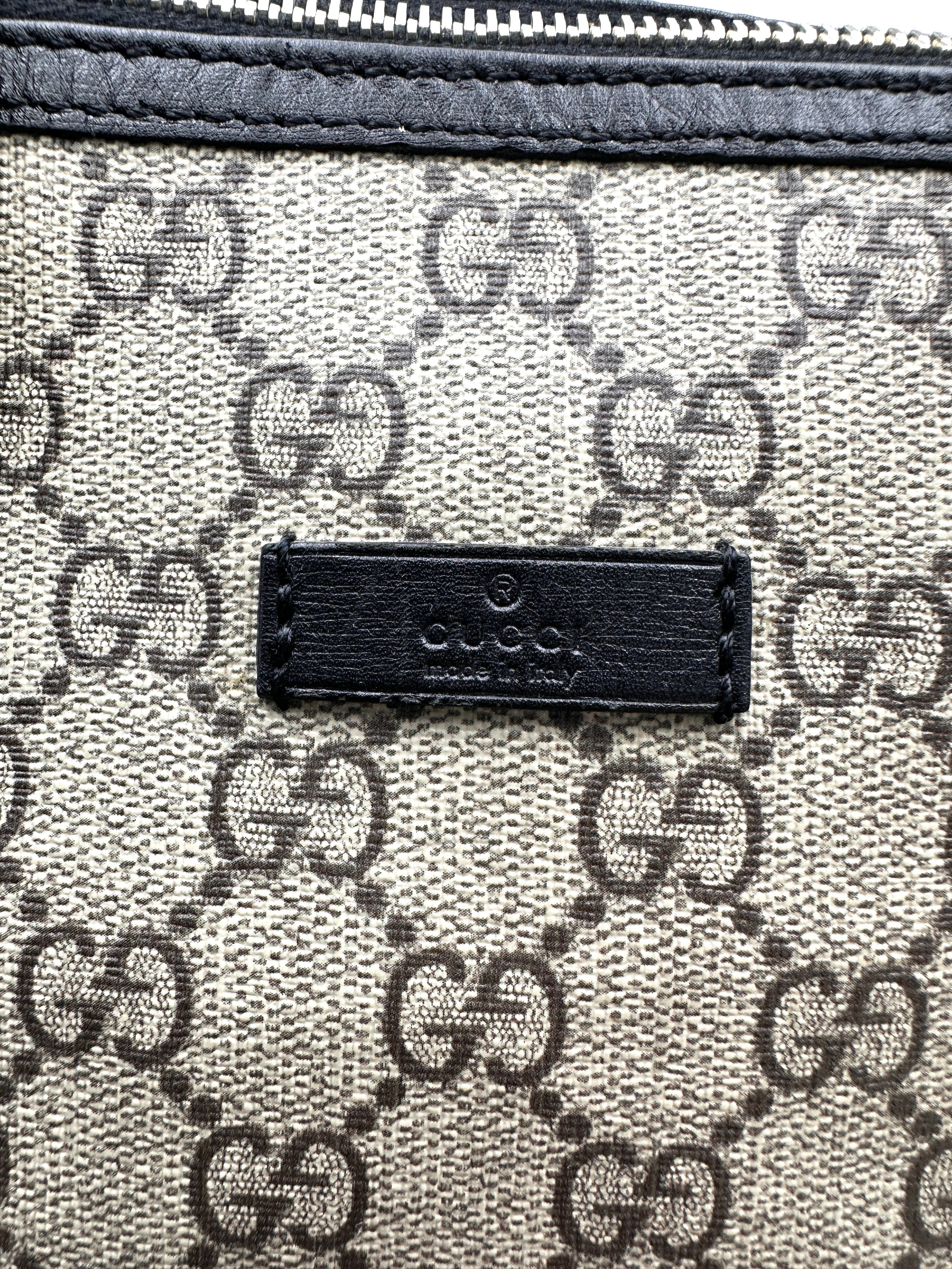 Gucci GG Canvas Boston Bag With Black Stripe GG1025