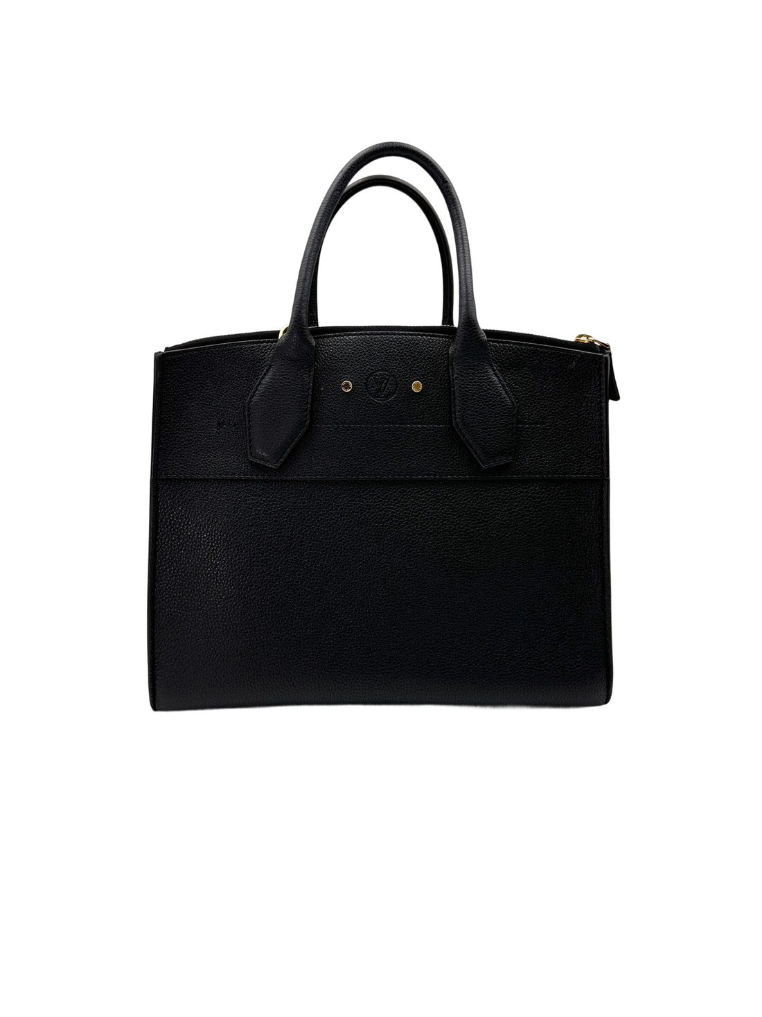 Louis Vuitton City Steamer Black Grained Leather Handle Bag LV2761-1
