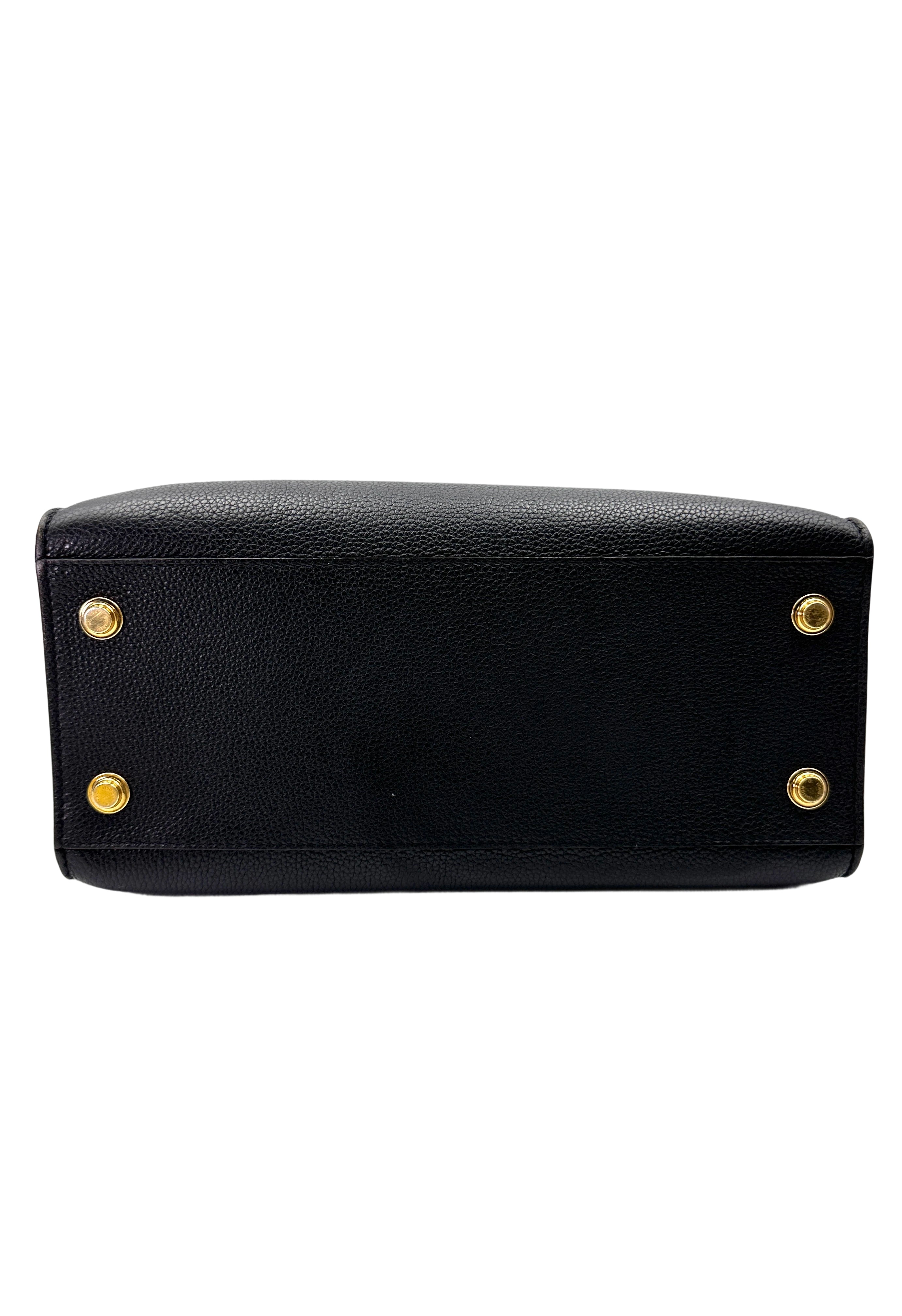 Louis Vuitton City Steamer Black Grained Leather Handle Bag LV2761-1