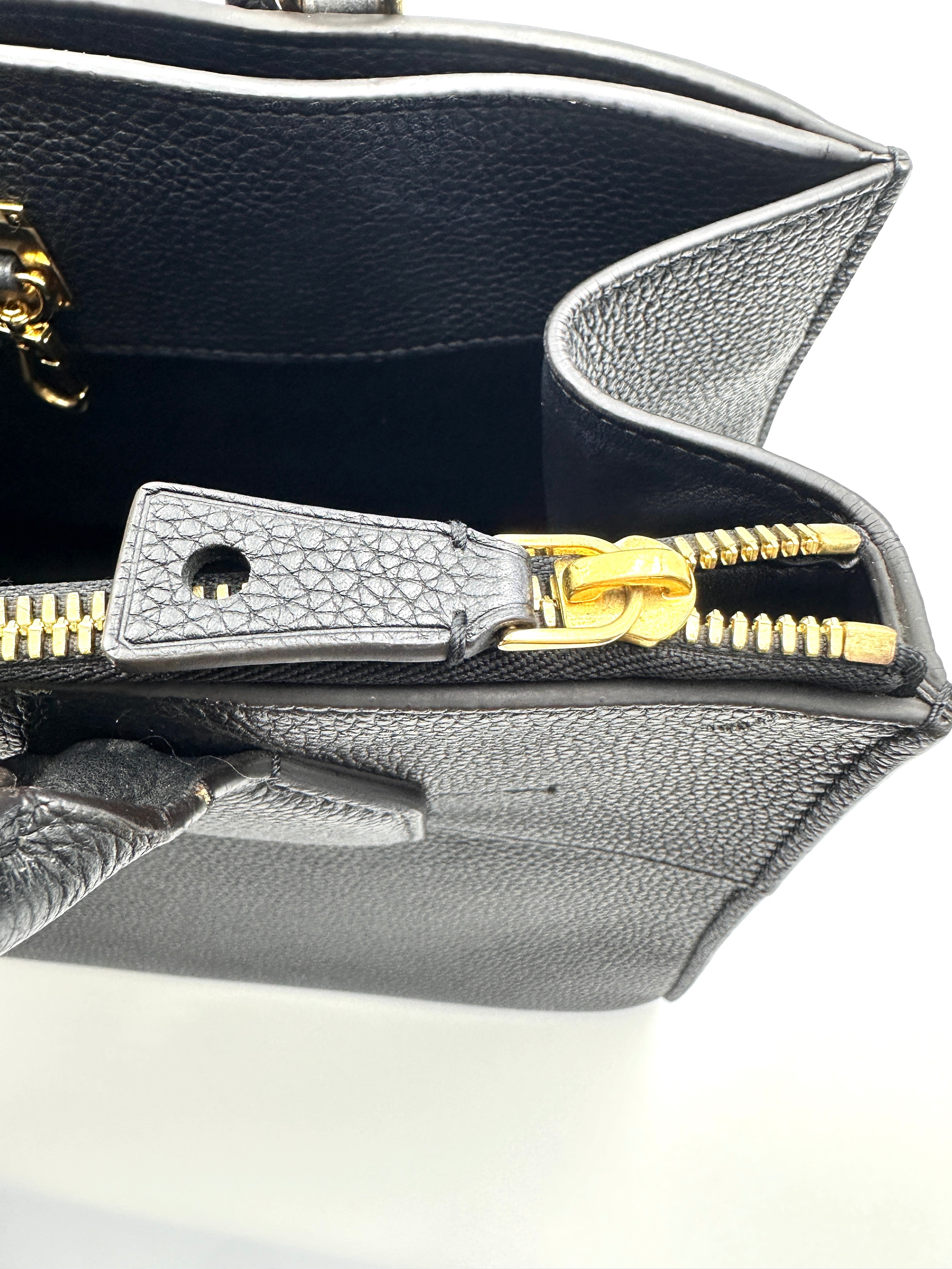 Louis Vuitton City Steamer Black Grained Leather Handle Bag LV2761-1