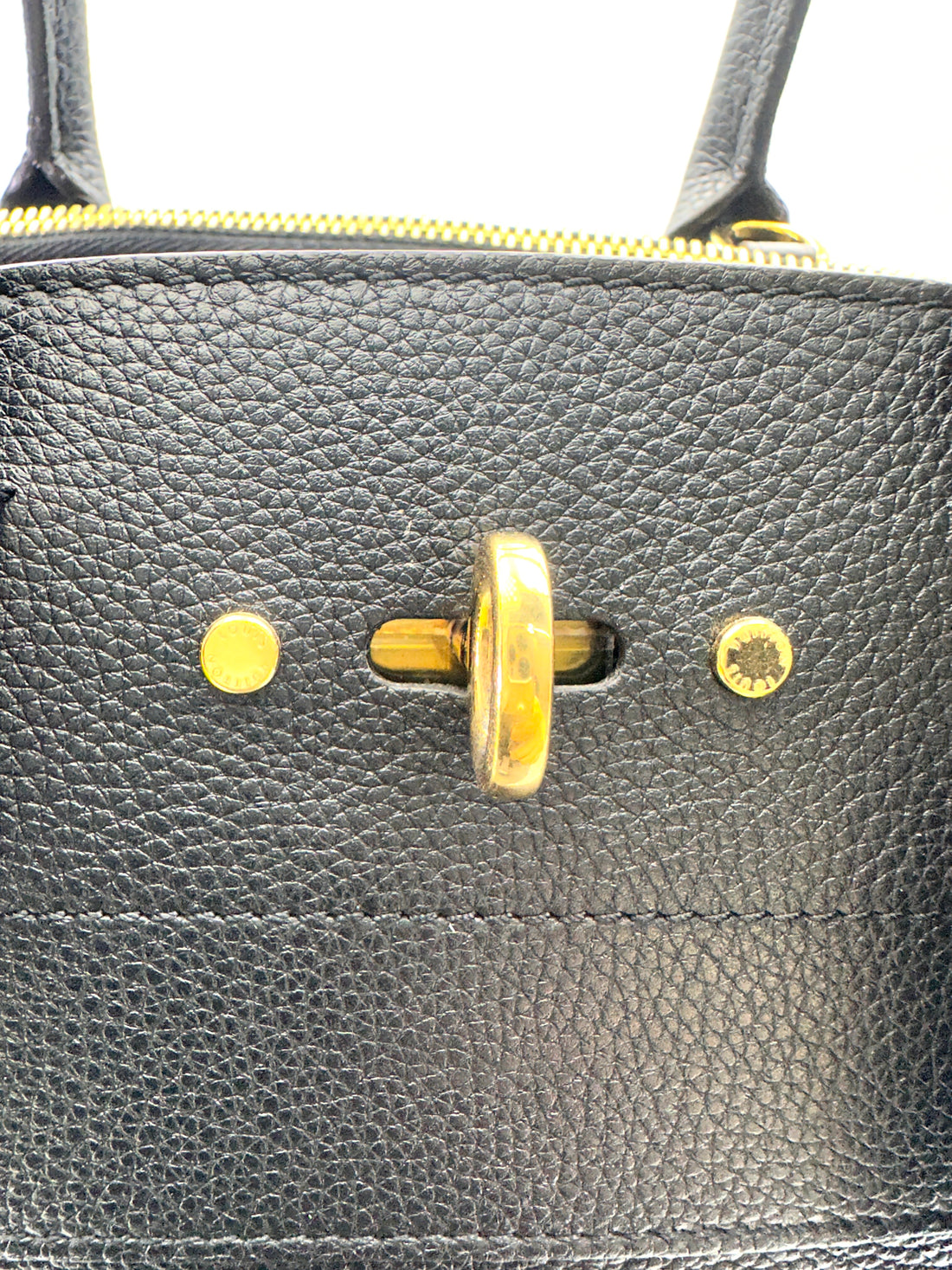 Louis Vuitton City Steamer Black Grained Leather Handle Bag LV2766