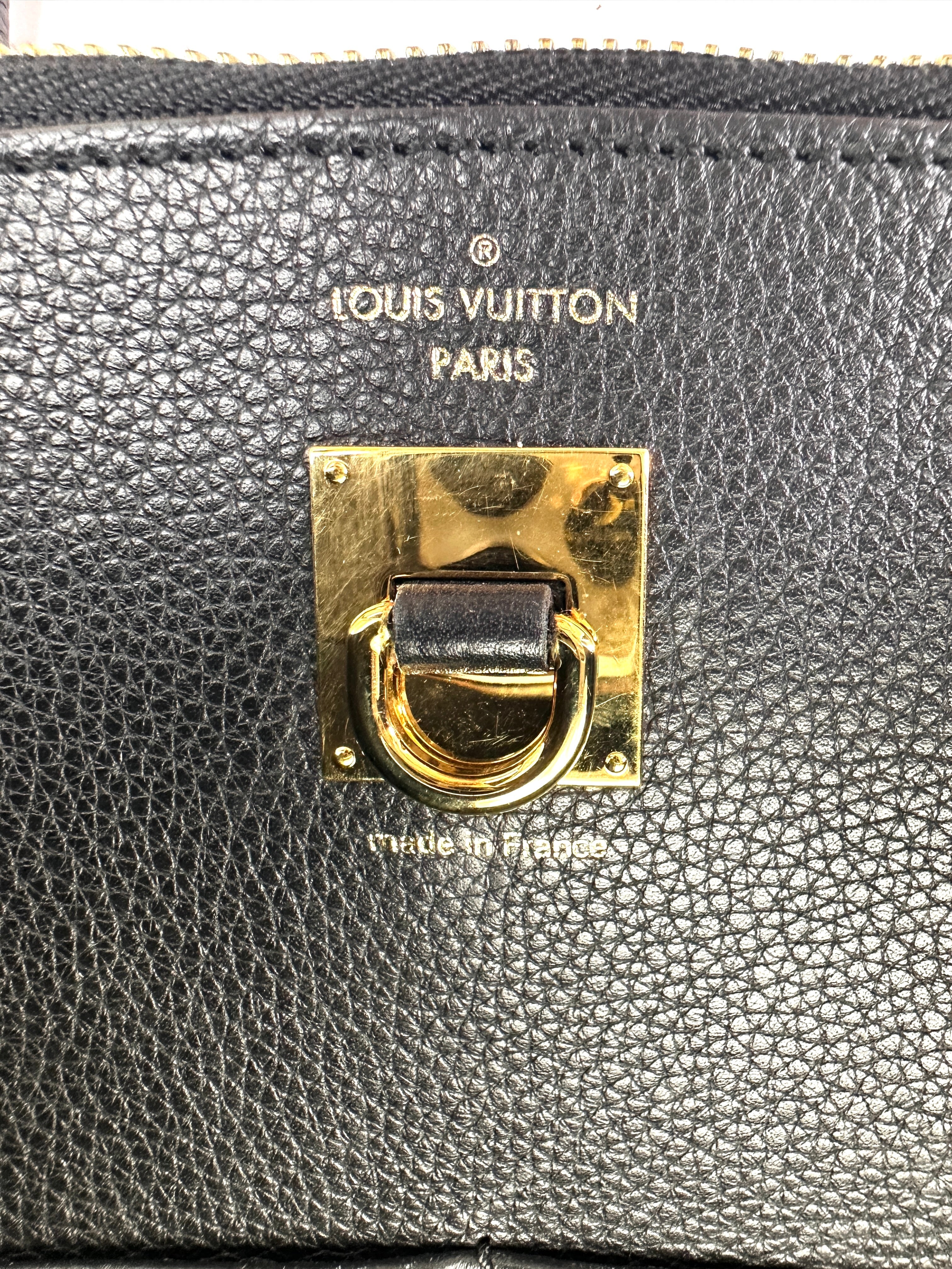 Louis Vuitton City Steamer Black Grained Leather Handle Bag LV2766