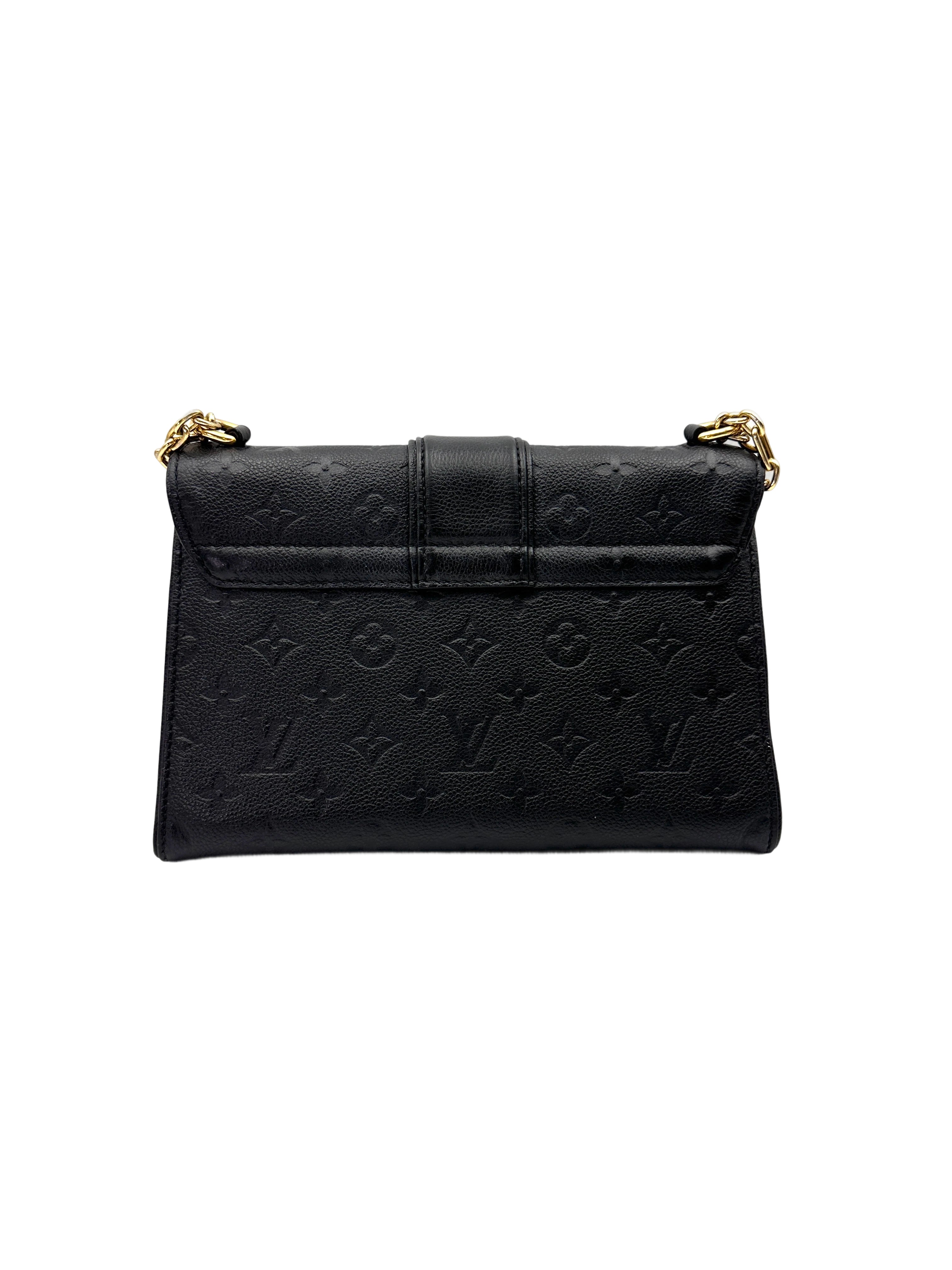 Louis Vuitton Saint Sulpice Black Monogram Empreinte Leather Shoulder Bag LV2764