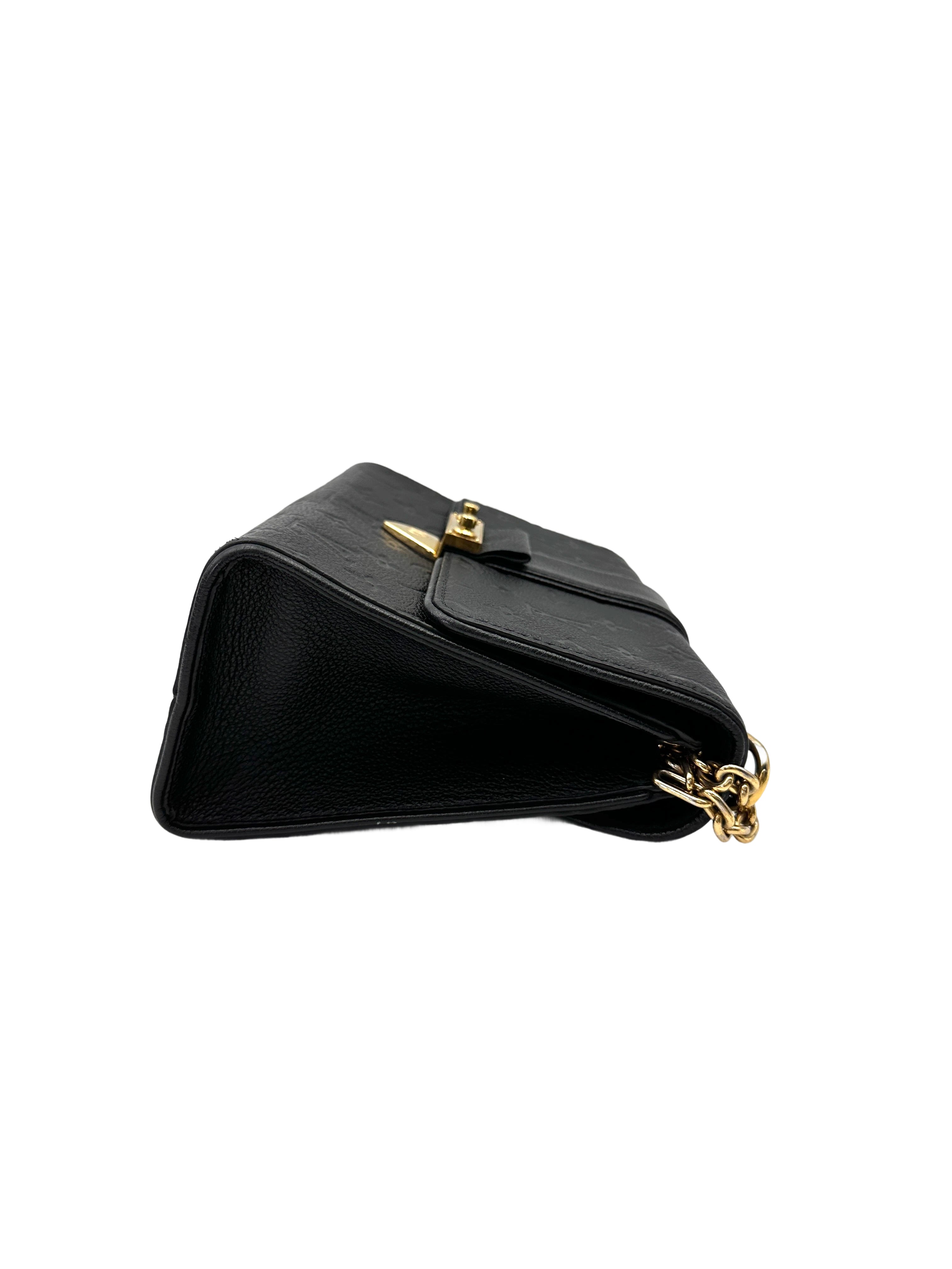 Louis Vuitton Saint Sulpice Black Monogram Empreinte Leather Shoulder Bag LV2764