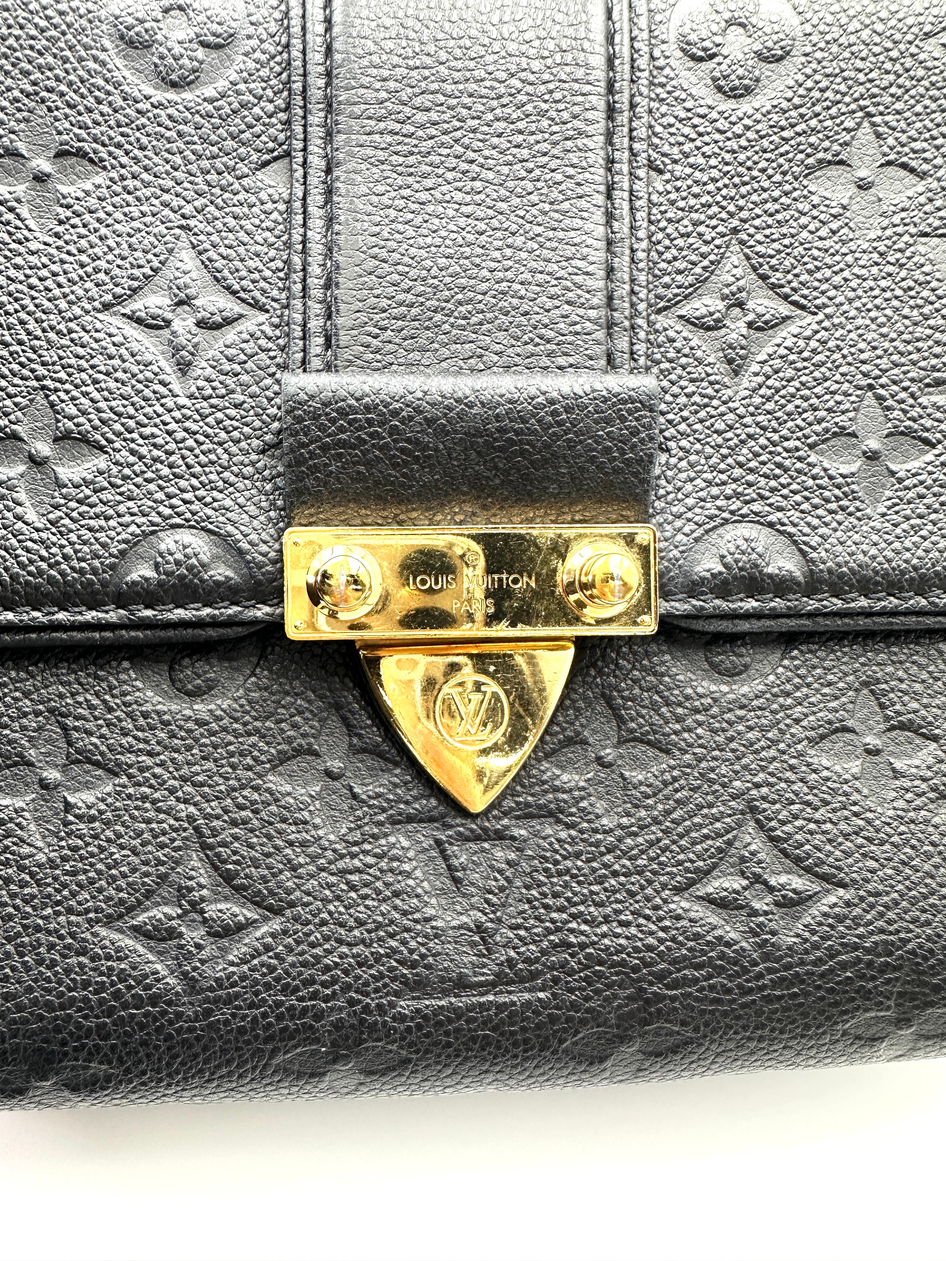 Louis Vuitton Saint Sulpice Black Monogram Empreinte Leather Shoulder Bag LV2764