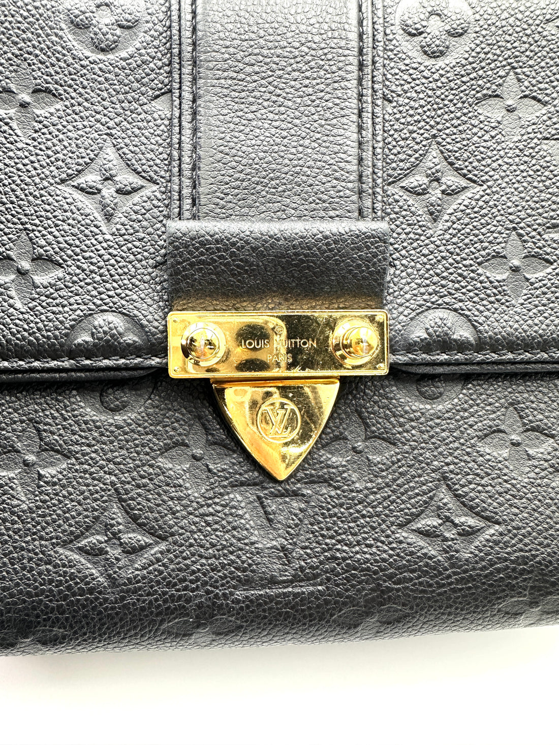Louis Vuitton Saint Sulpice Black Monogram Empreinte Leather Shoulder Bag LV2764