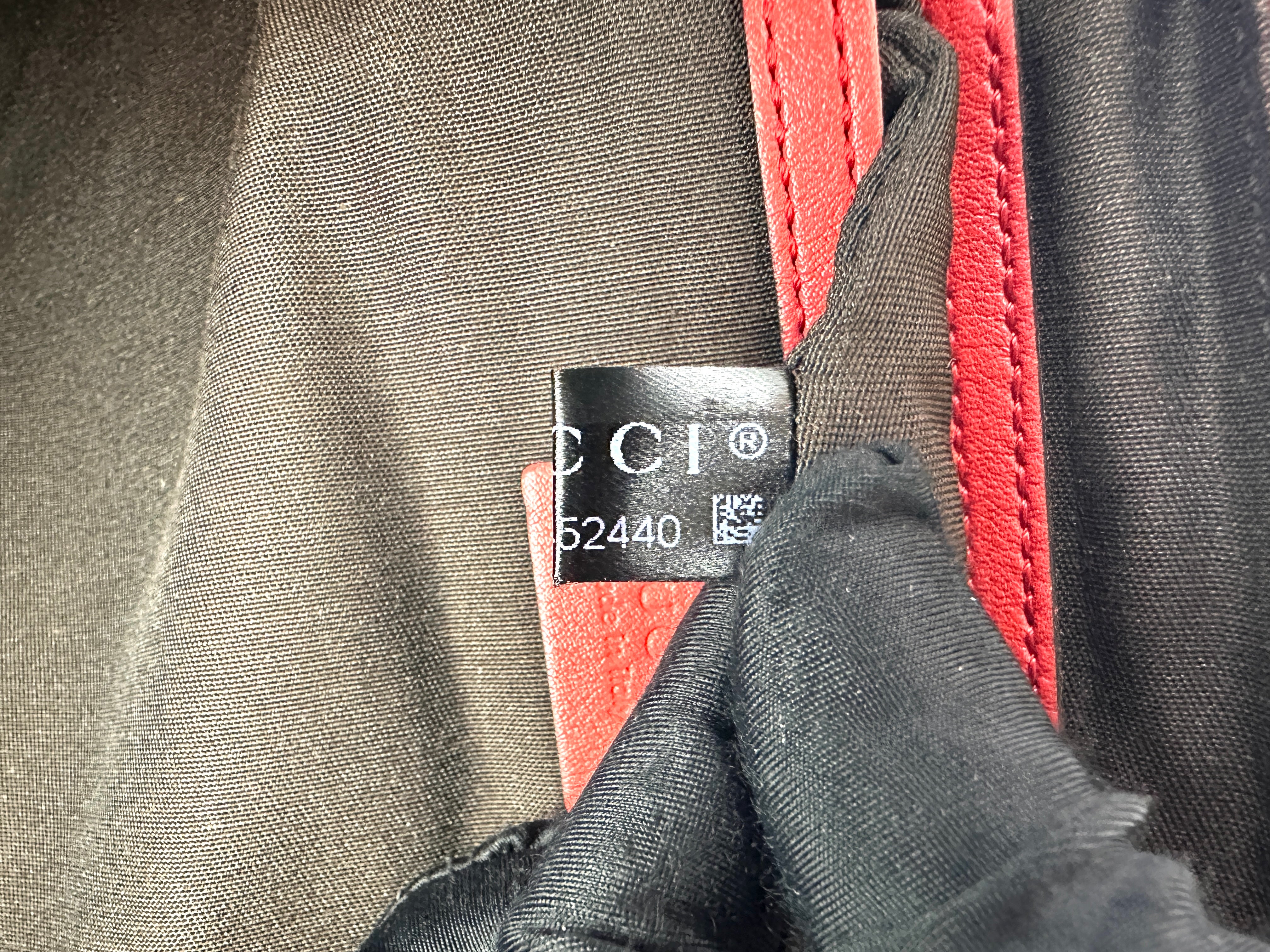 Gucci Red Guccissima Leather Boston Bag GG1026