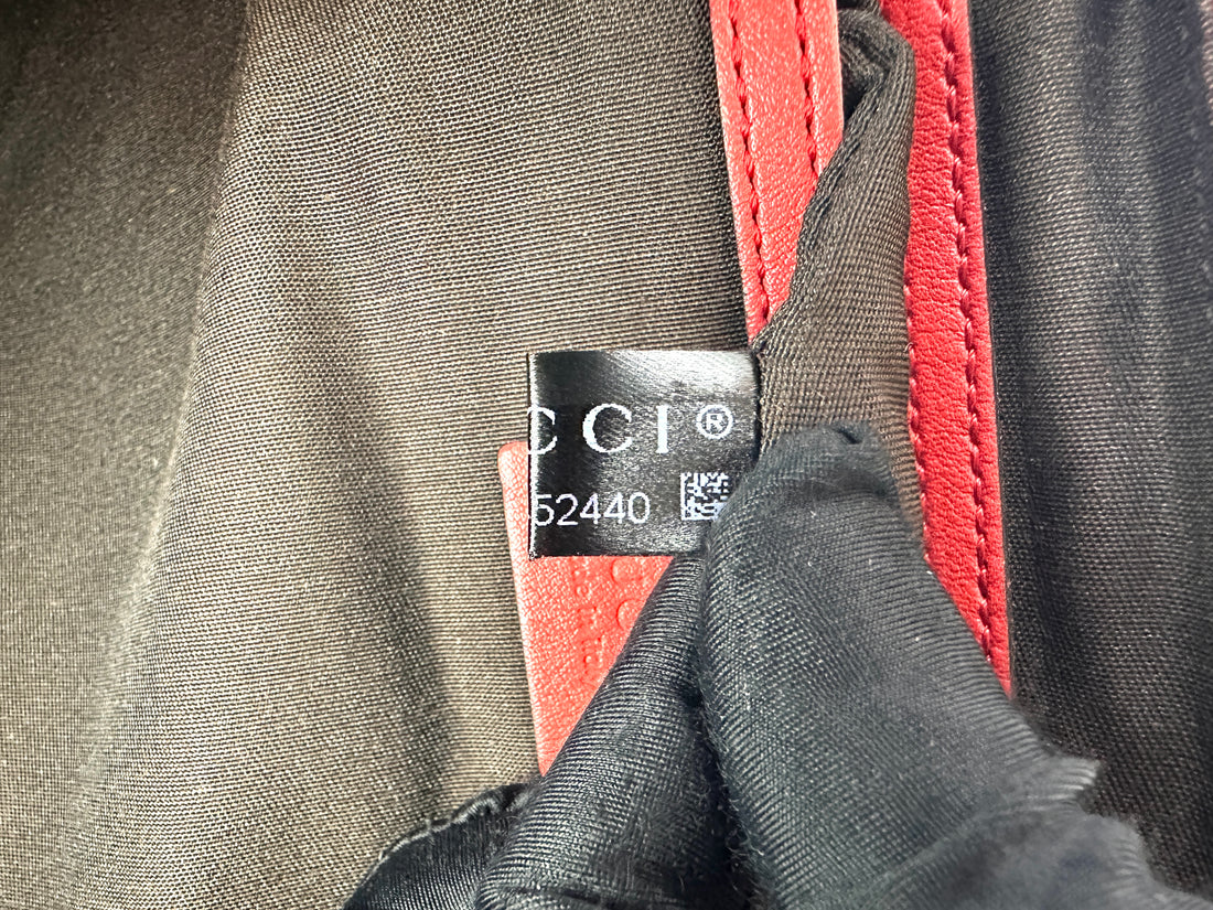 Gucci Red Guccissima Leather Boston Bag GG1026