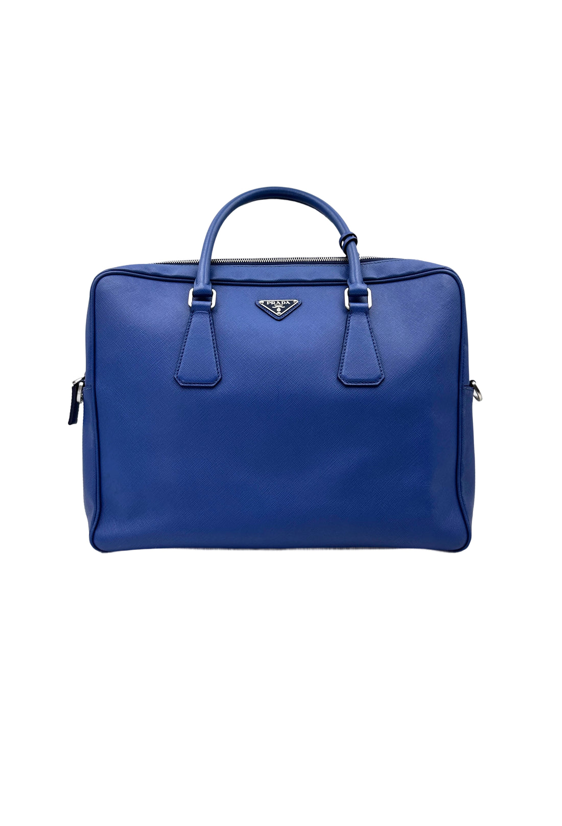 Prada Blue Saffiano Leather Business Bag PR353