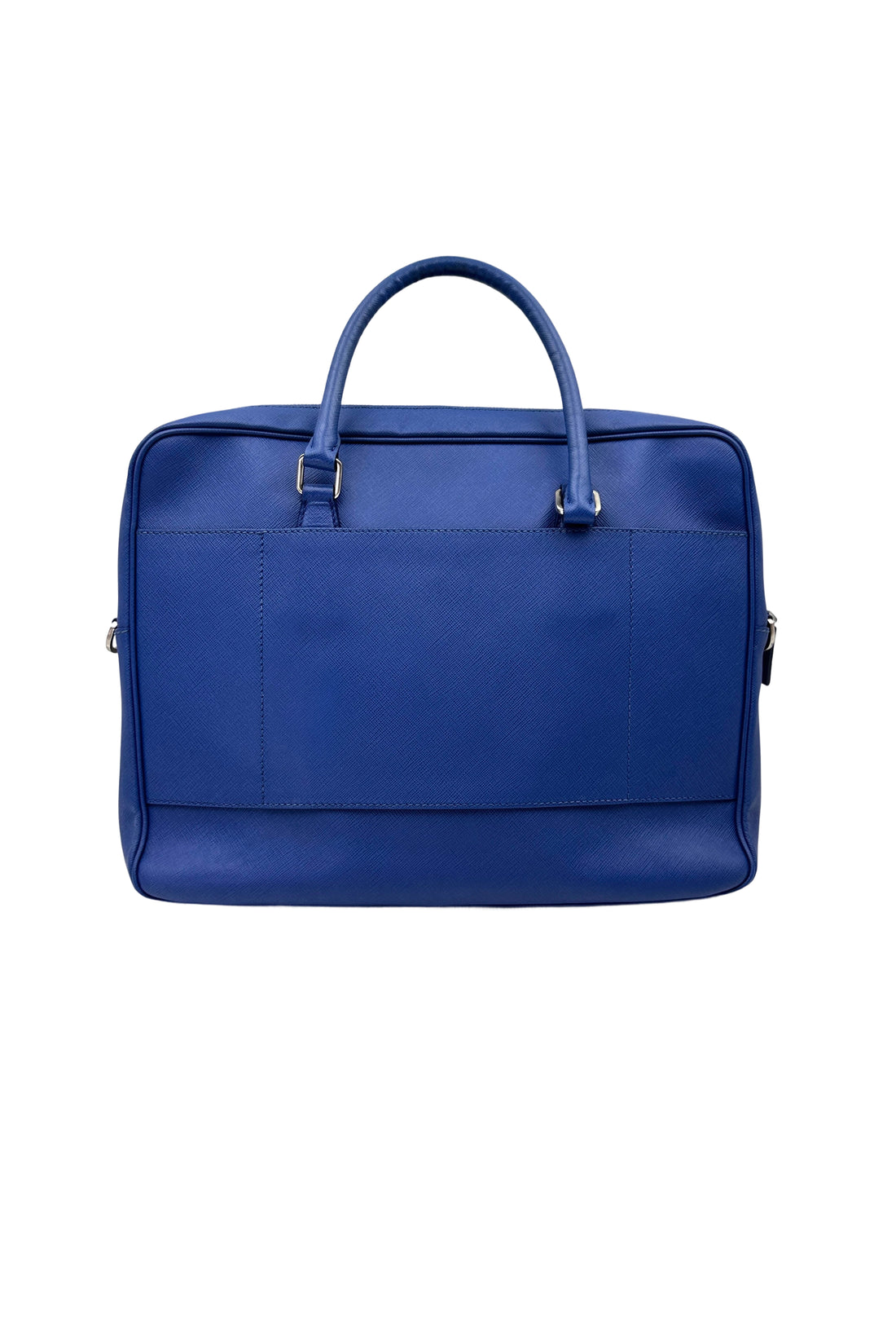 Prada Blue Saffiano Leather Business Bag PR353