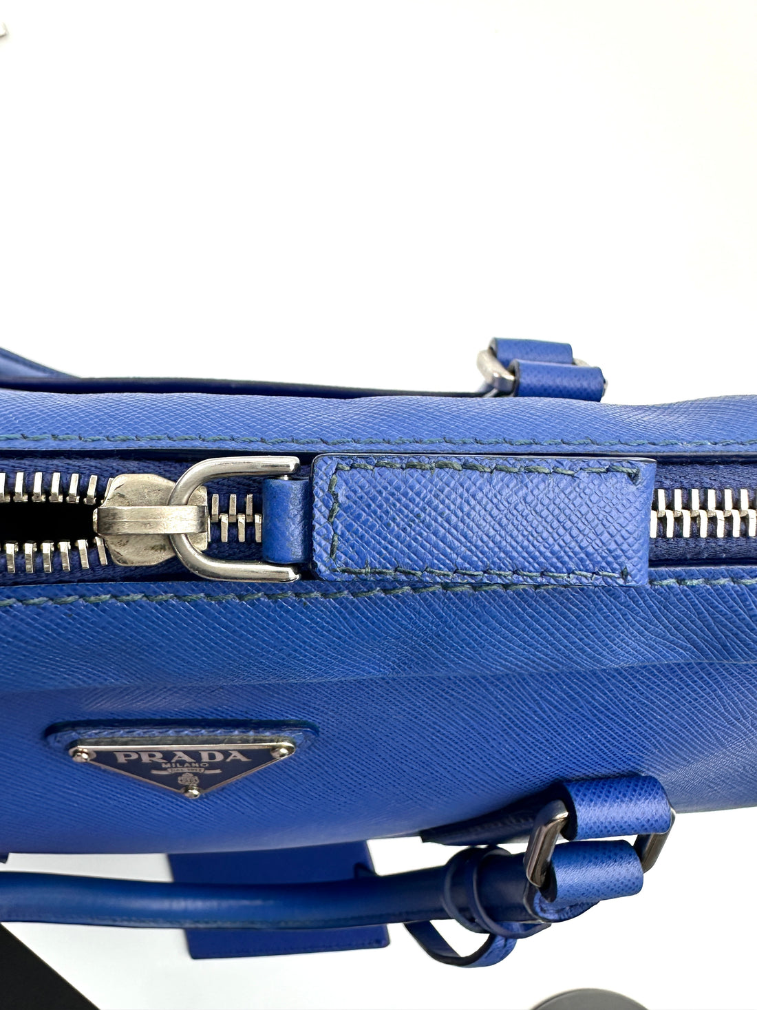 Prada Blue Saffiano Leather Business Bag PR353