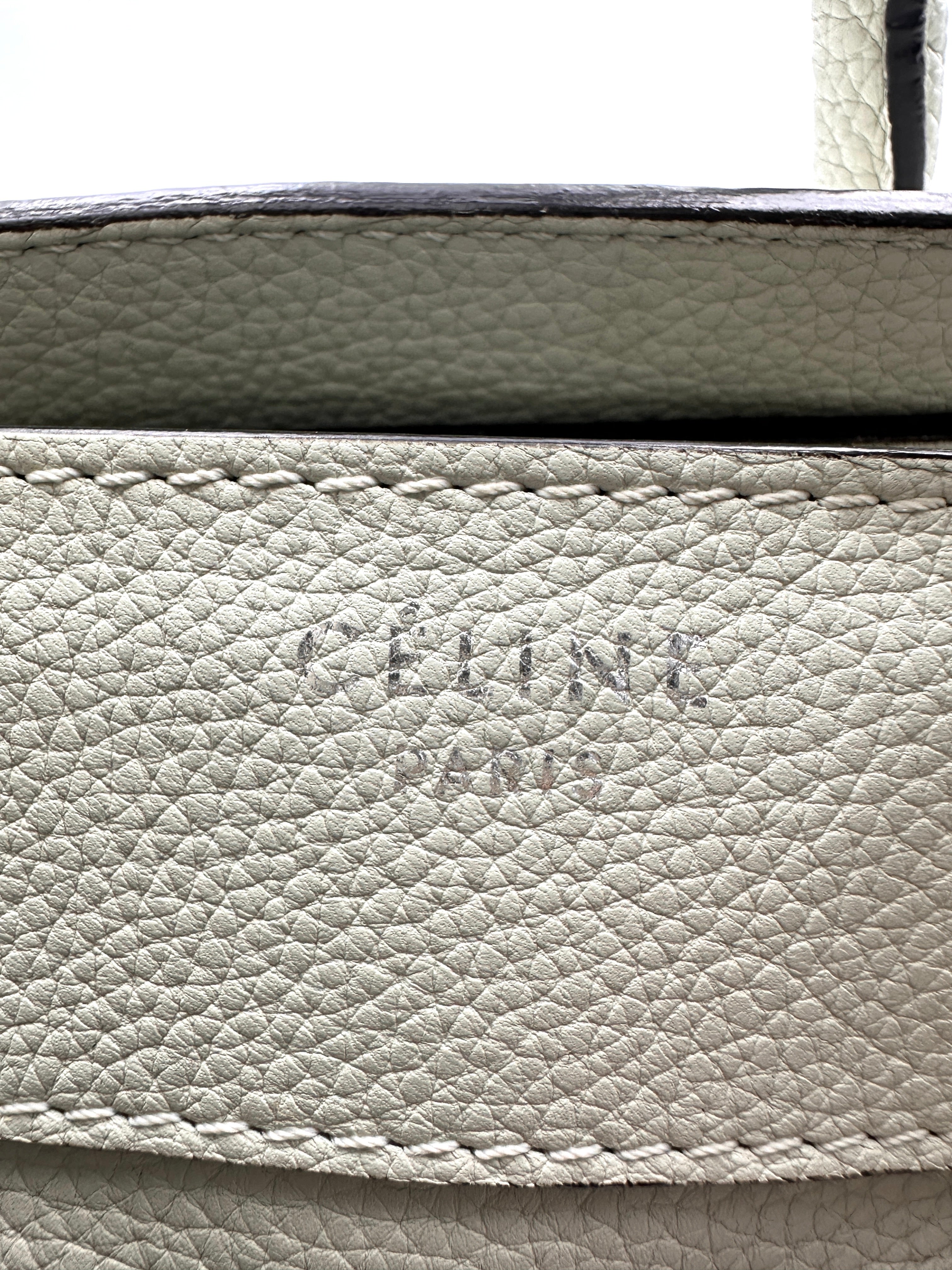 Celine Luggage Grey Leather Tote Handle Bag CE160