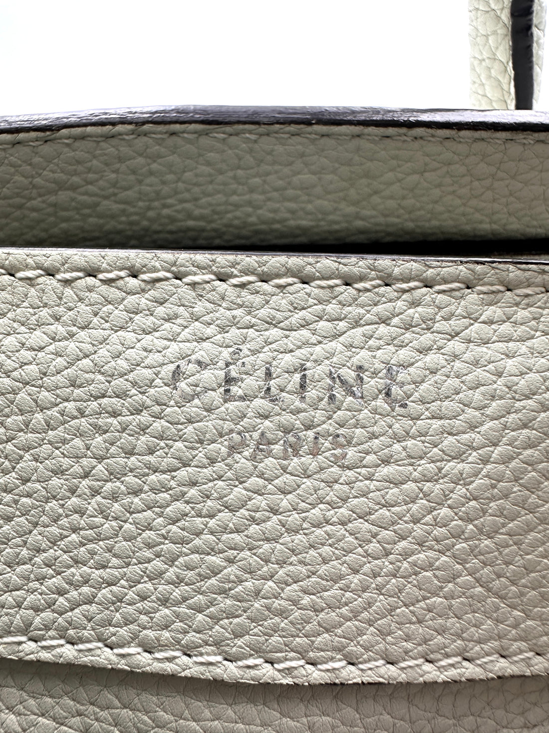 Celine Luggage Grey Leather Tote Handle Bag CE160