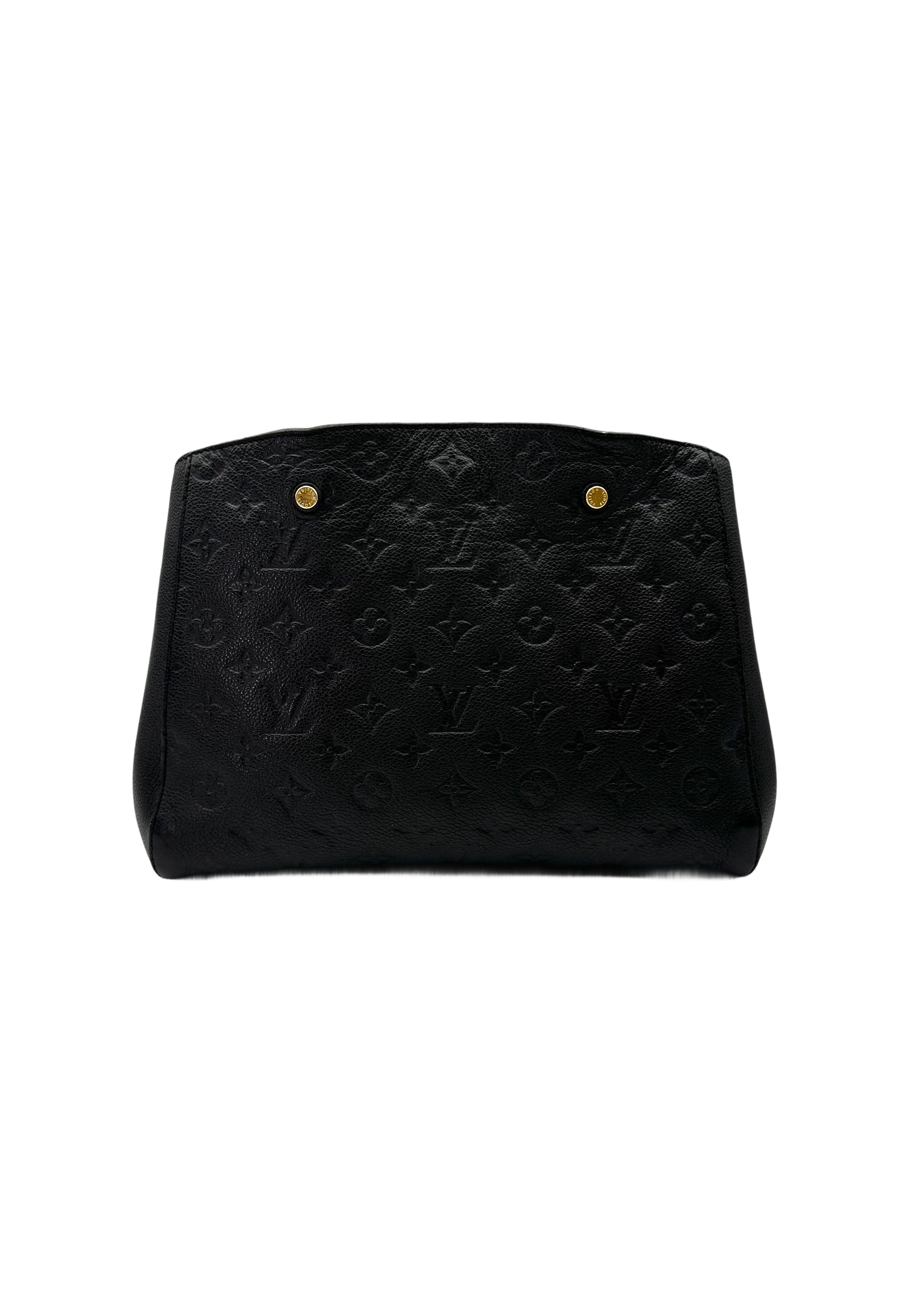 Louis Vuitton Montaigne Black Monogram Empreinte Leather Handle Bag LV2768