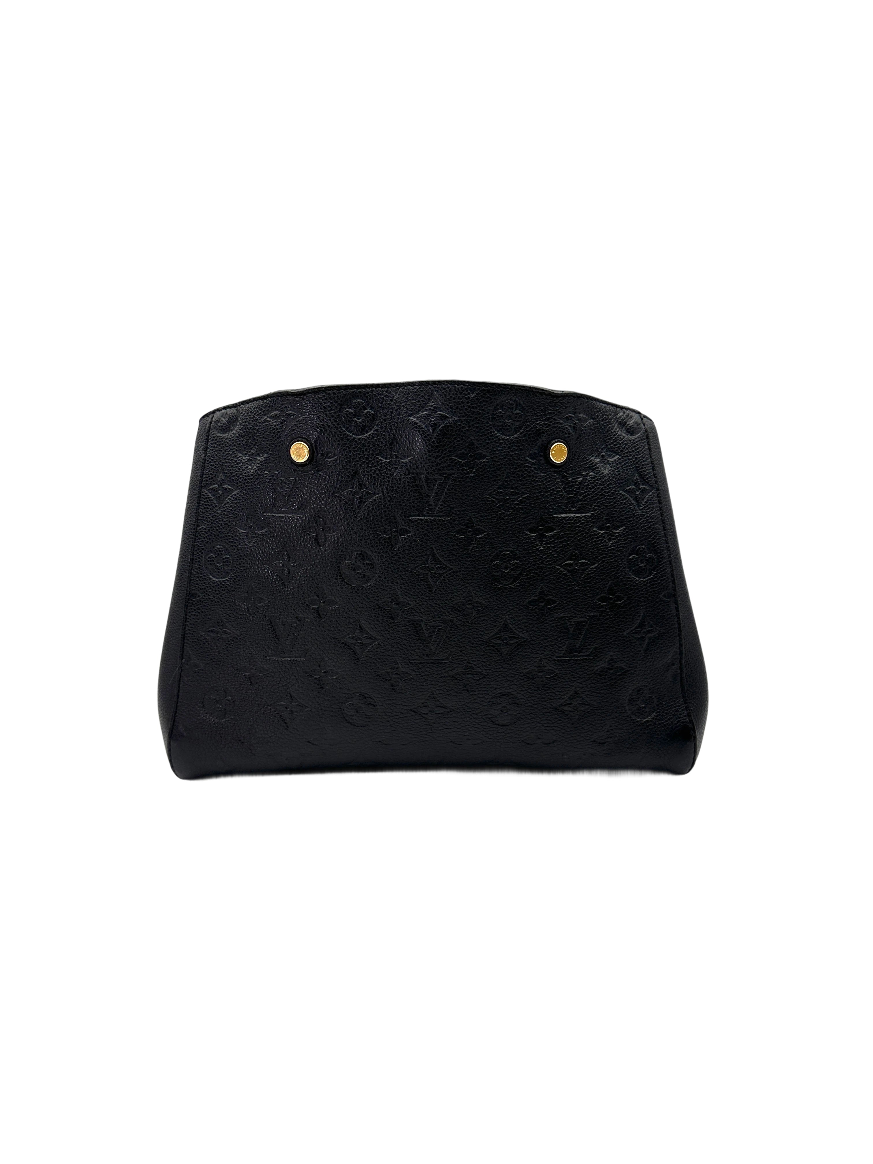 Louis Vuitton Montaigne Black Monogram Empreinte Leather Handle Bag LV2768