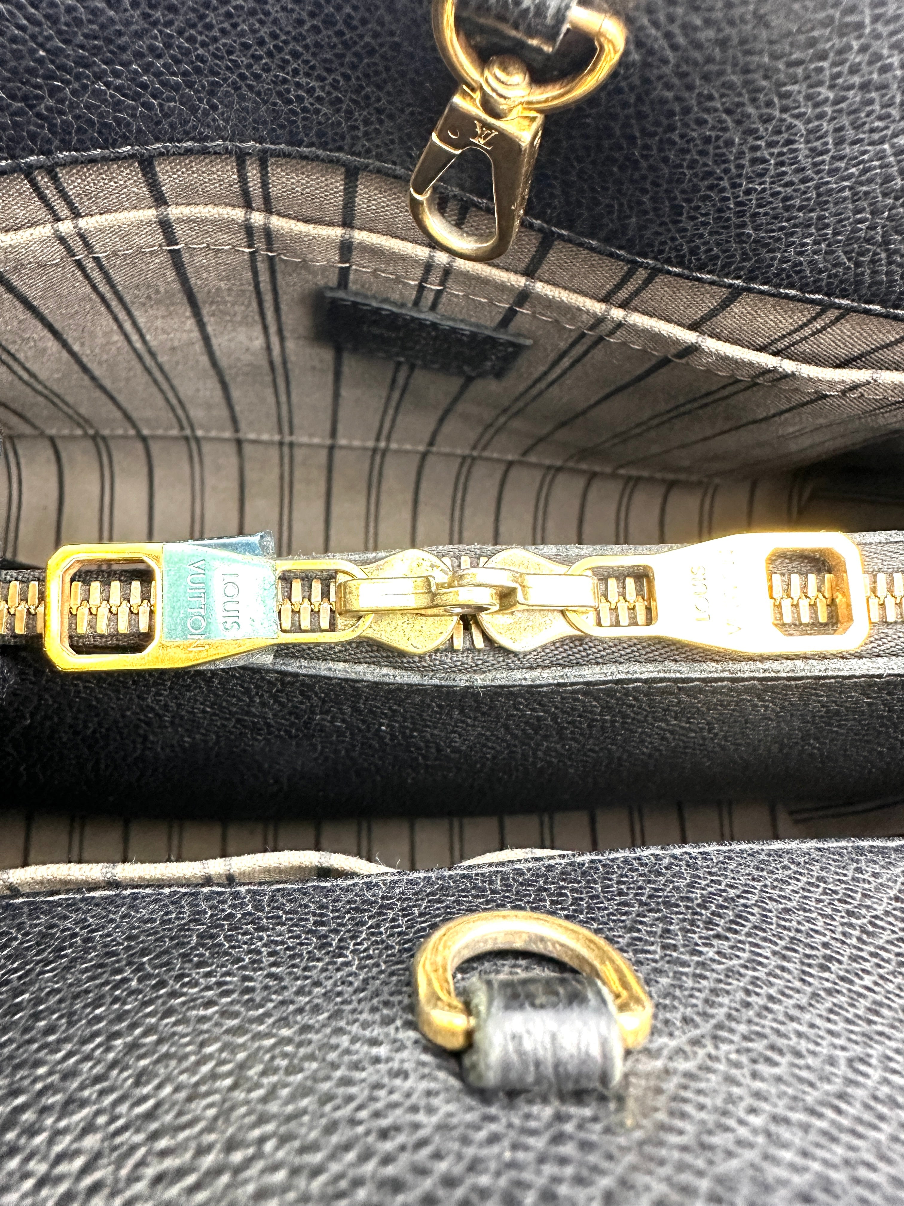 Louis Vuitton Montaigne Black Monogram Empreinte Leather Handle Bag LV2768