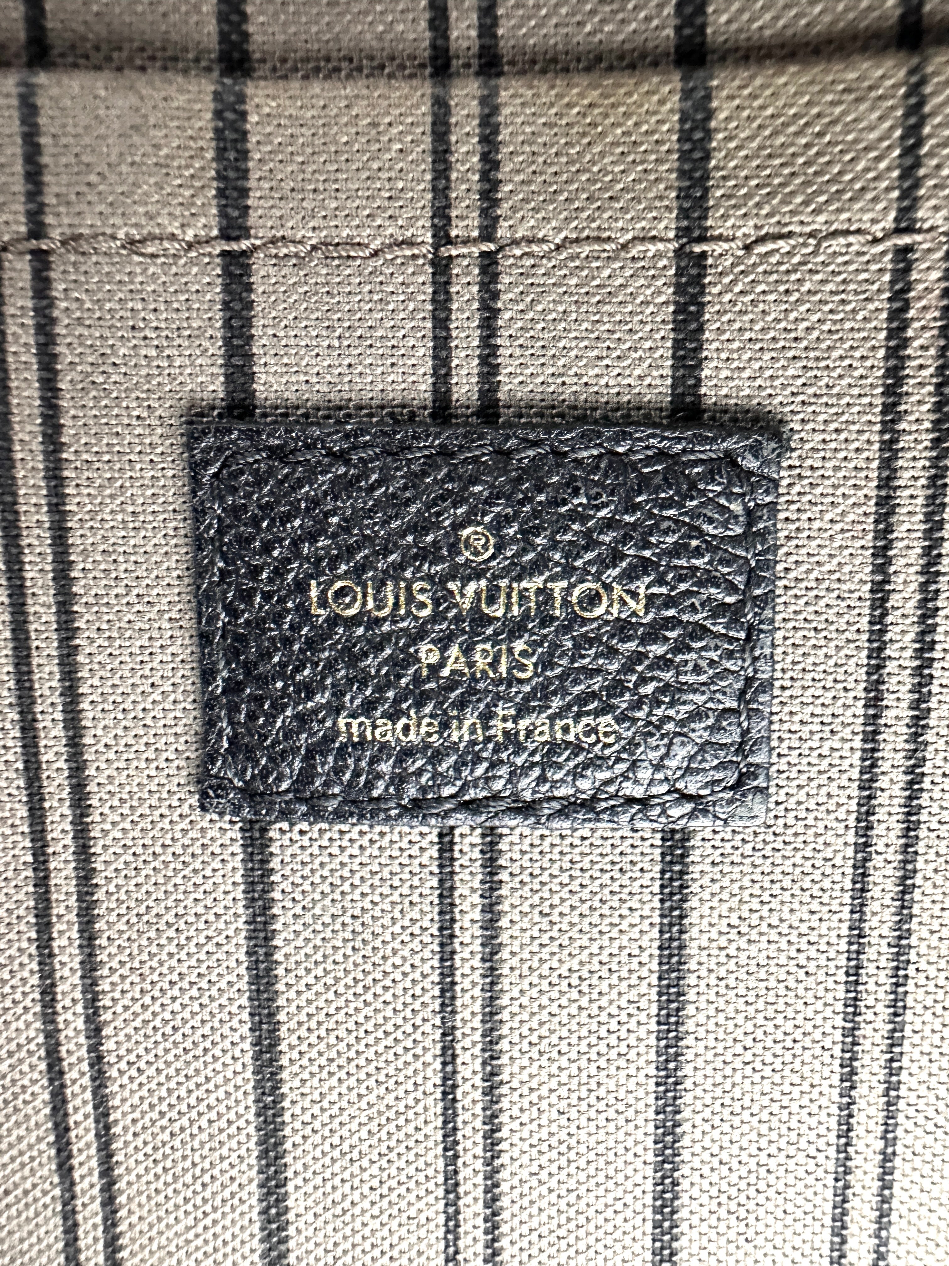 Louis Vuitton Montaigne Black Monogram Empreinte Leather Handle Bag LV2768