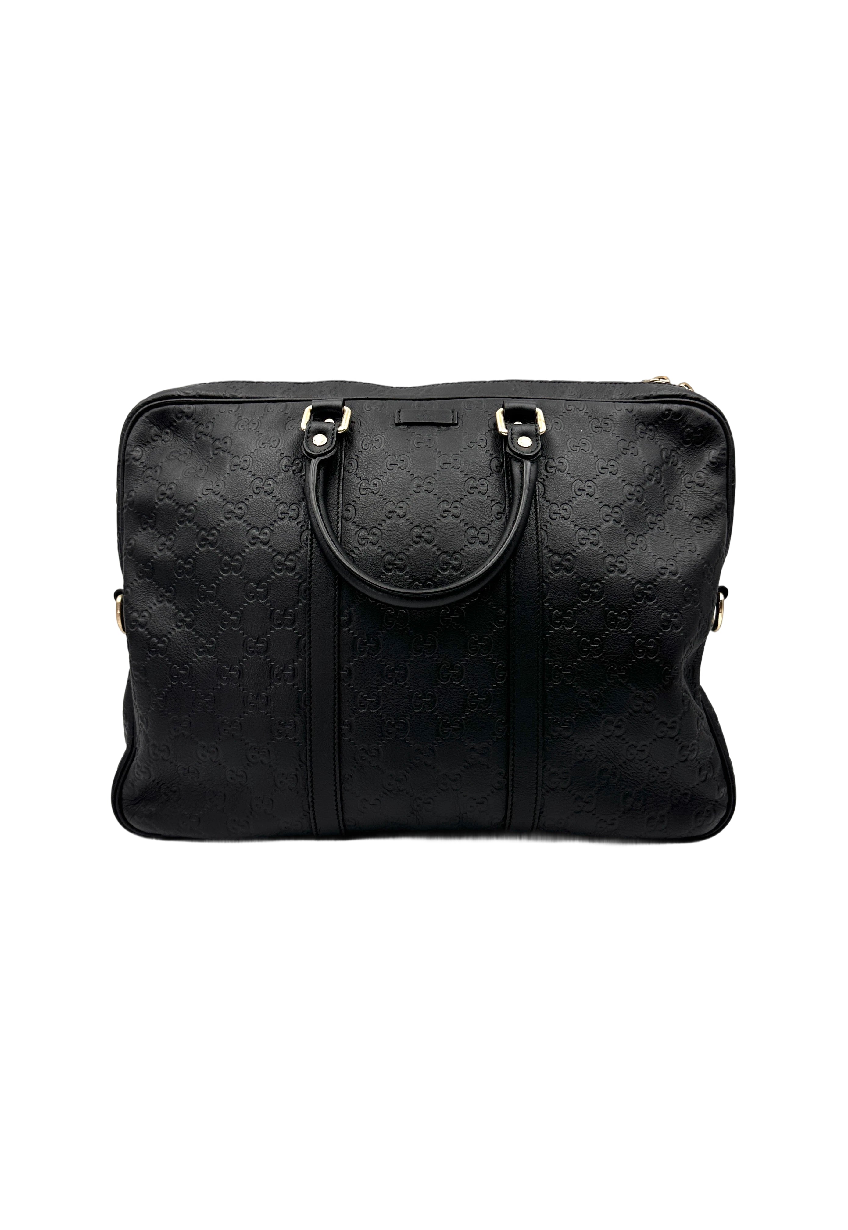 Gucci Black Guccissima Leather Business Bag GG1029