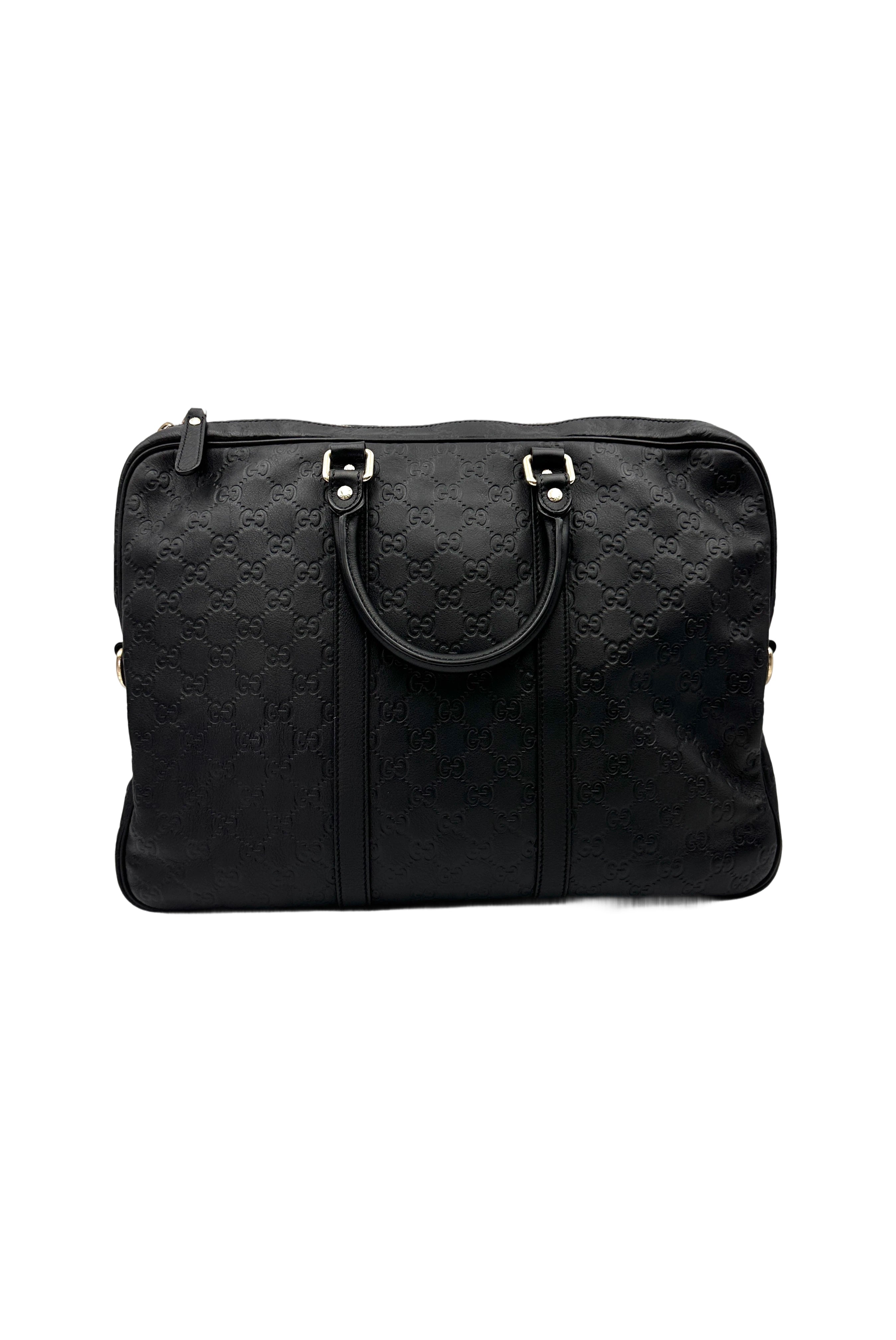 Gucci Black Guccissima Leather Business Bag GG1029