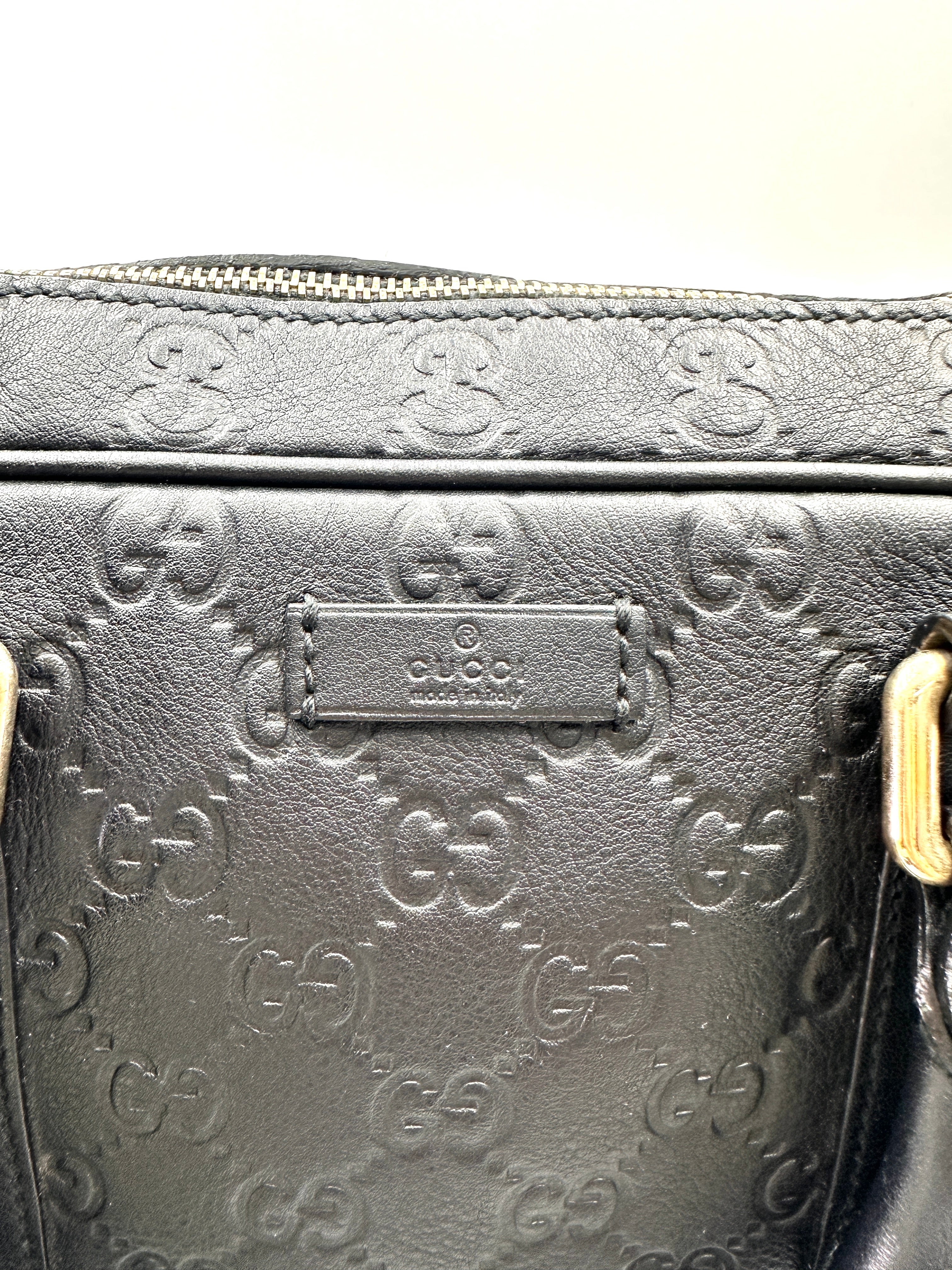Gucci Black Guccissima Leather Business Bag GG1029