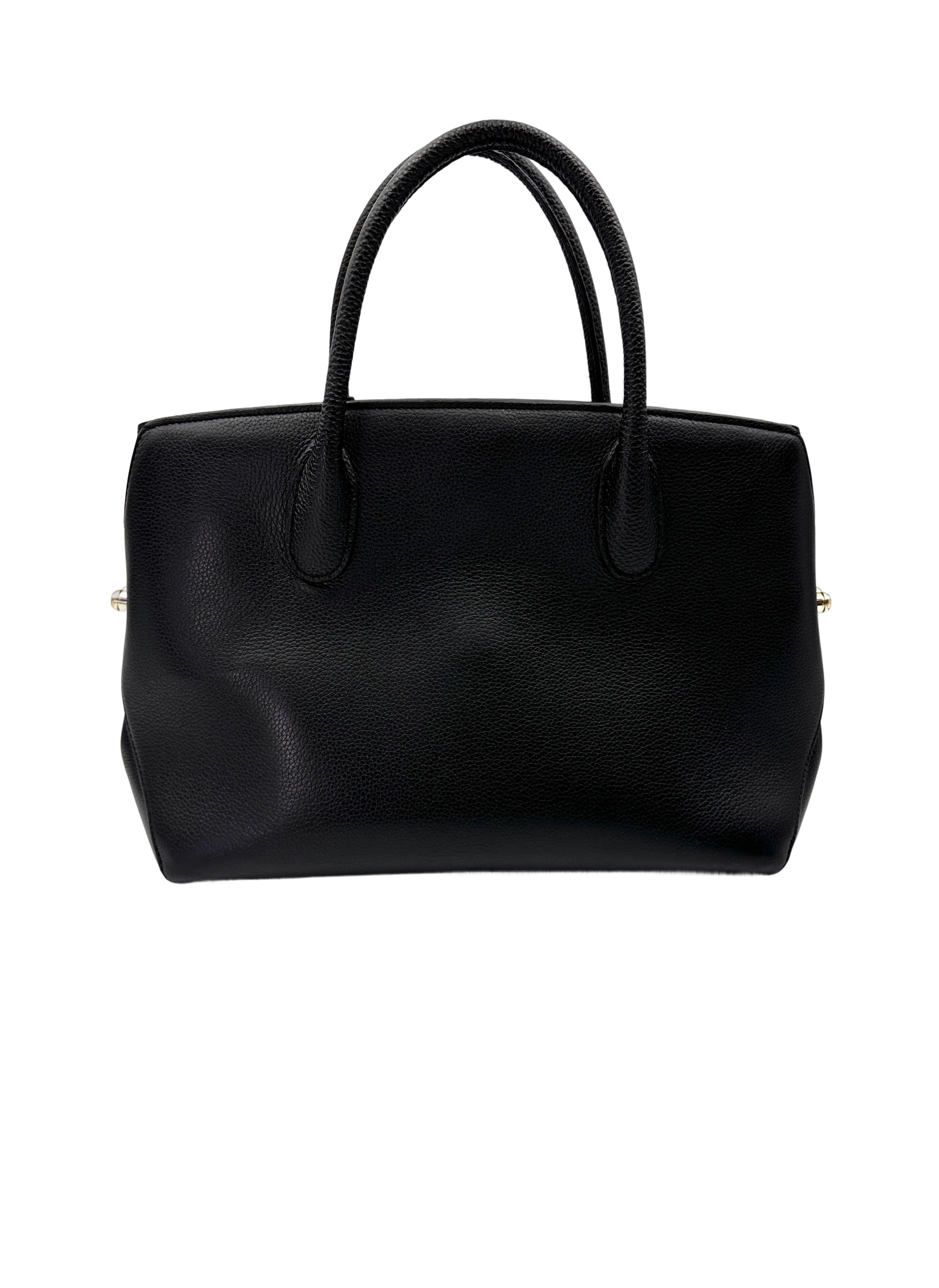 Christian Dior Open Bar Black Leather Handle Bag DR740